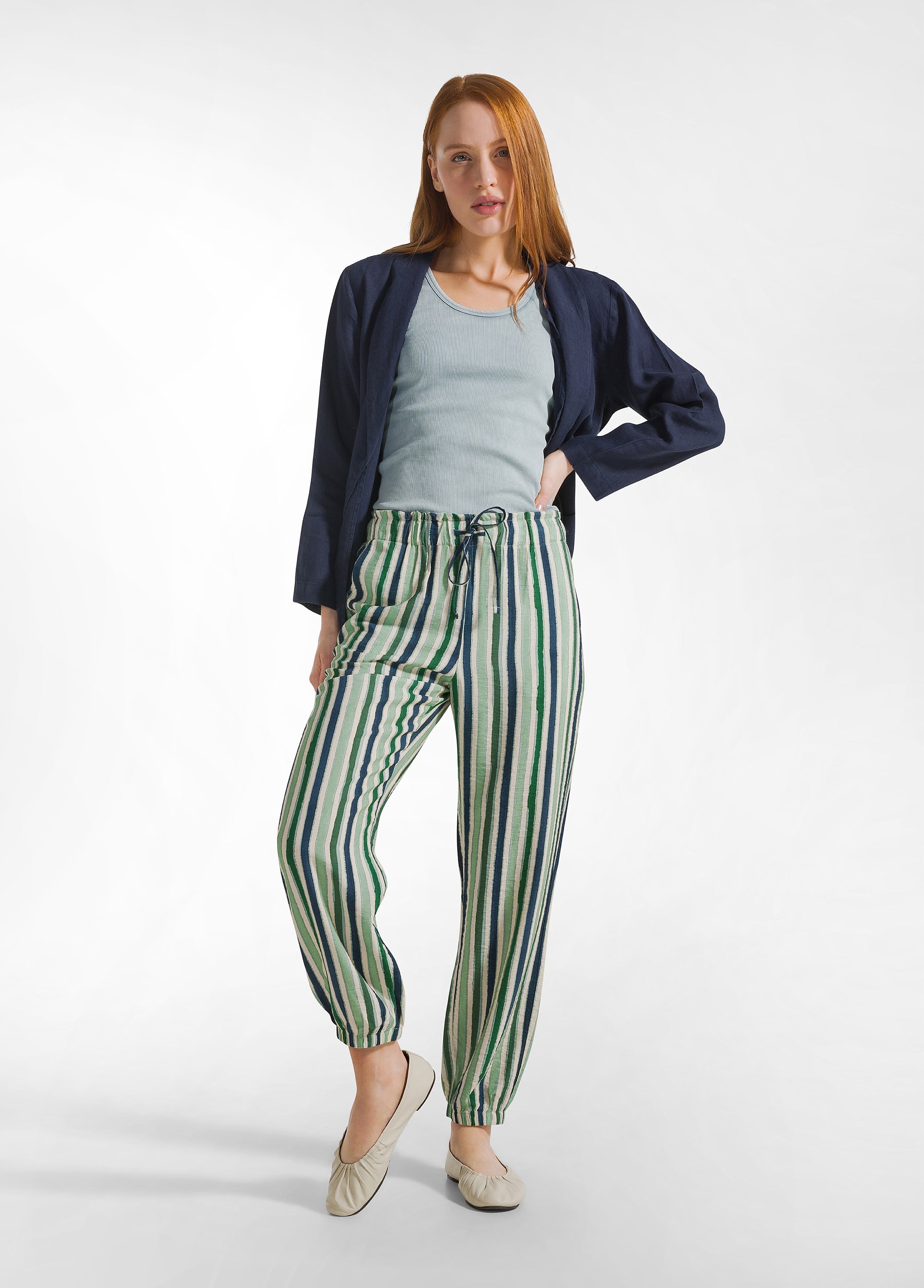 deha-a00580-blazer-in-lino-blu-destrutturato image 4