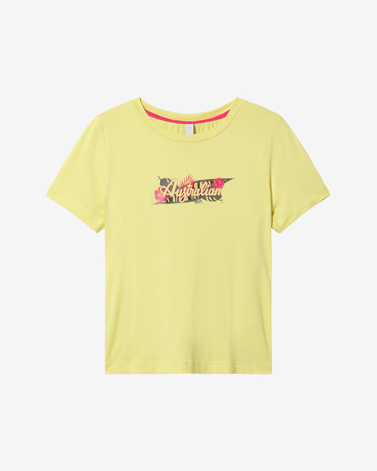 australian-logo-flowers-t-shirt-lime-maglietta-jersey image 3