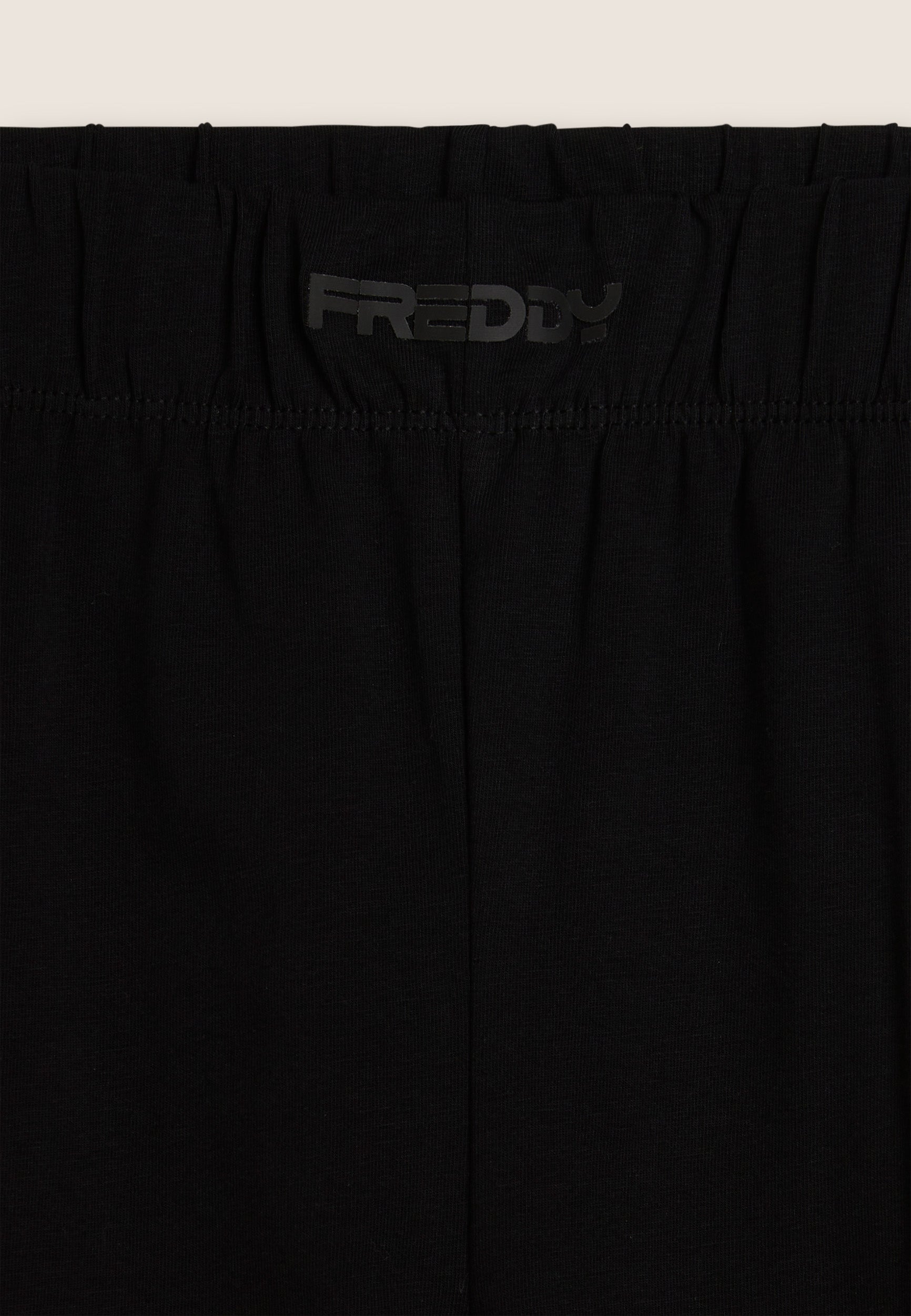 freddy-leggings-bambina-in-cotone-elasticizzato-con-logo-tono-su-tono image 3