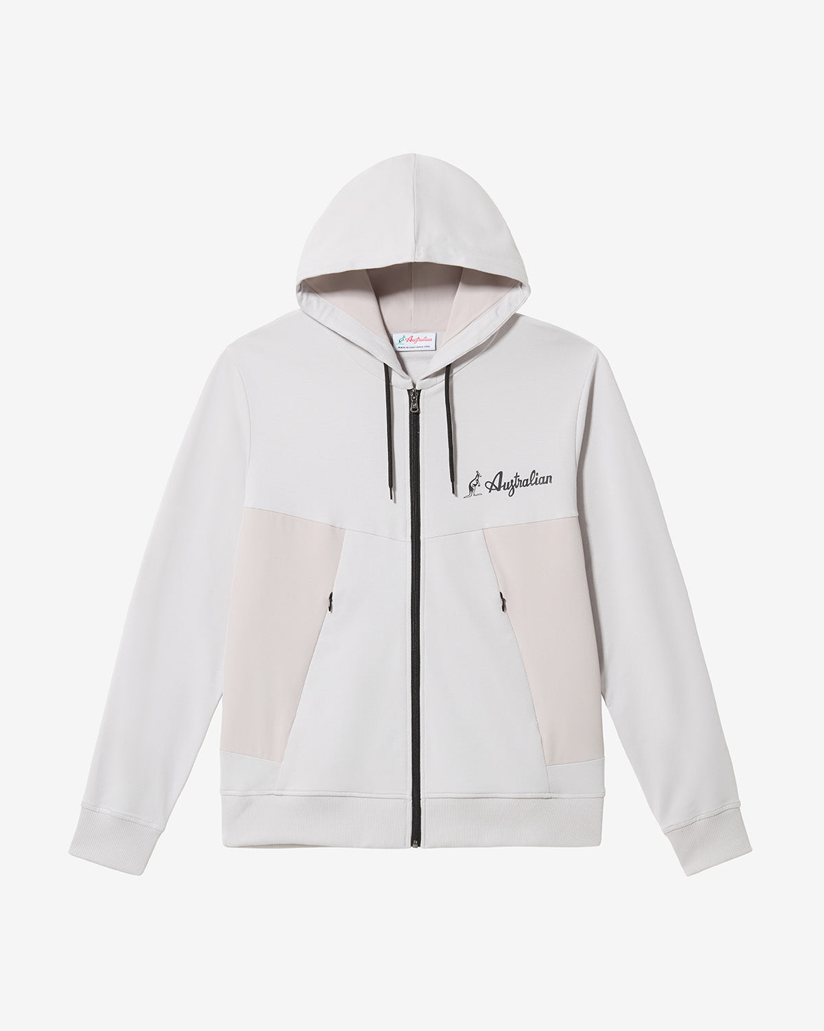 australian-gen-track-jacket-giacca-sportiva-in-felpa-cenere-con-cappuccio image 6