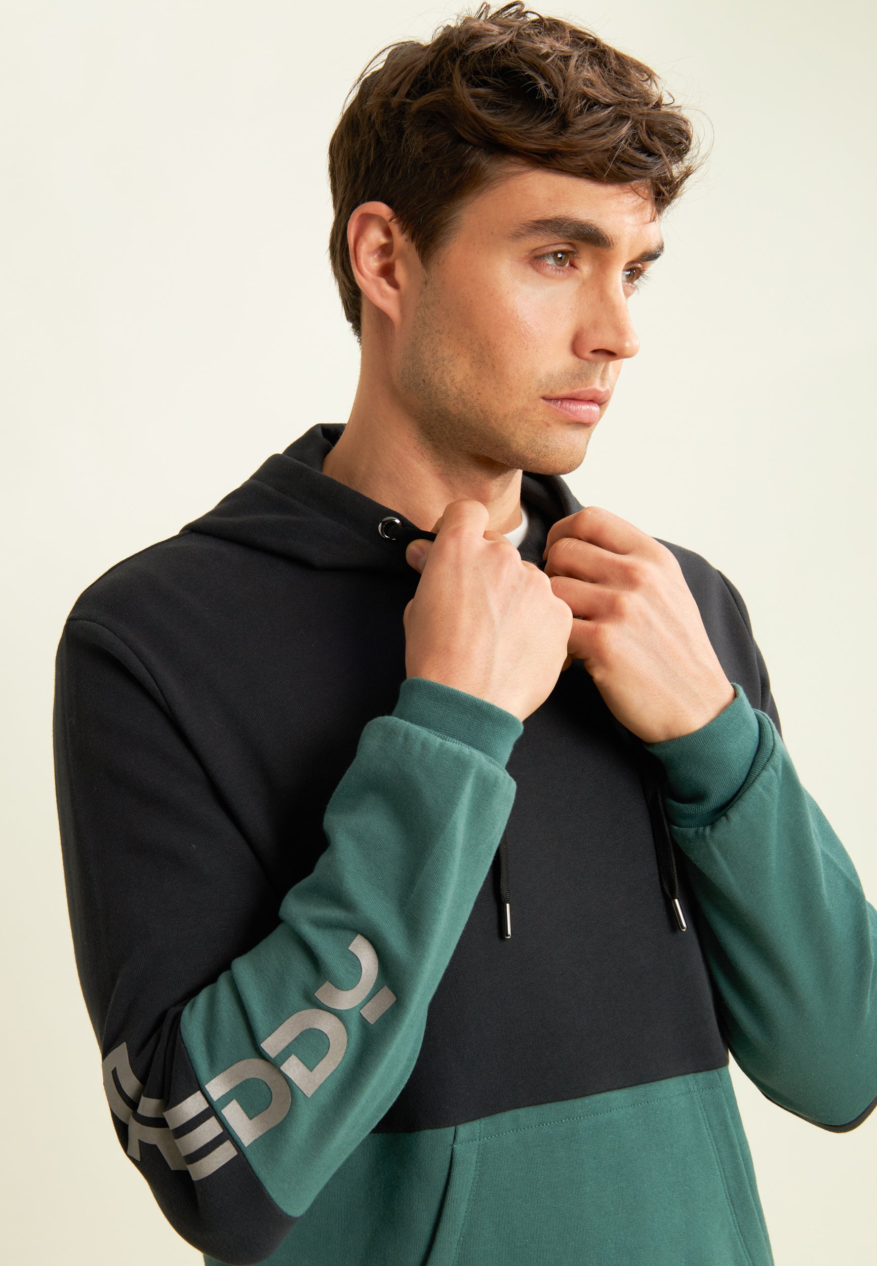freddy-felpa-uomo-colour-block-cappuccio-jersey-cotone image 4