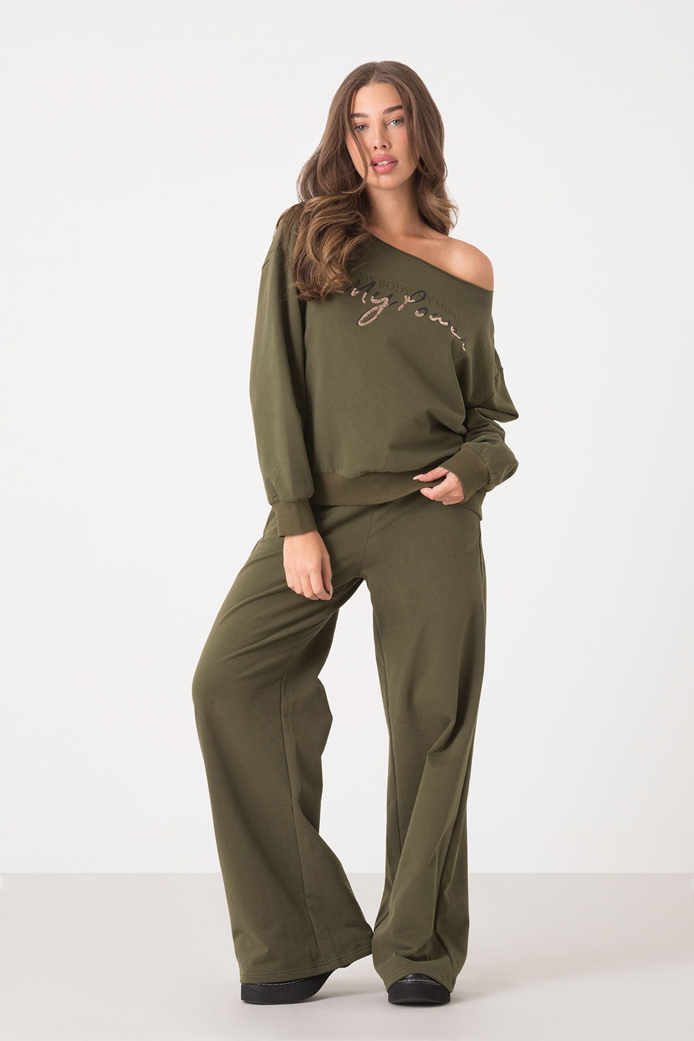 dimensione-danza-maglia-felpa-modal-stretch-donna-scollo-a-barca-animalier image 8