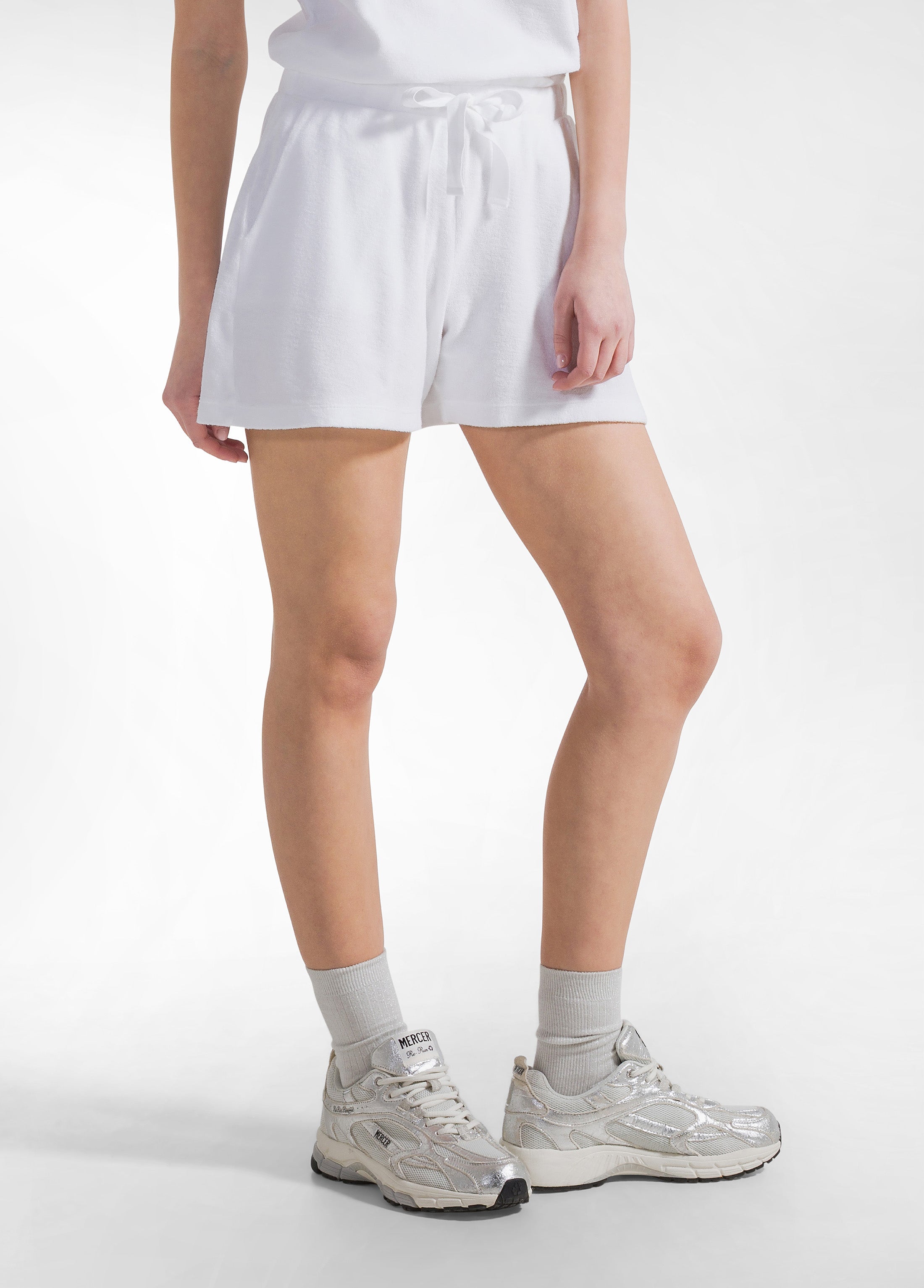 deha-d42185-shorts-in-felpa-french-terry-bianco image 2