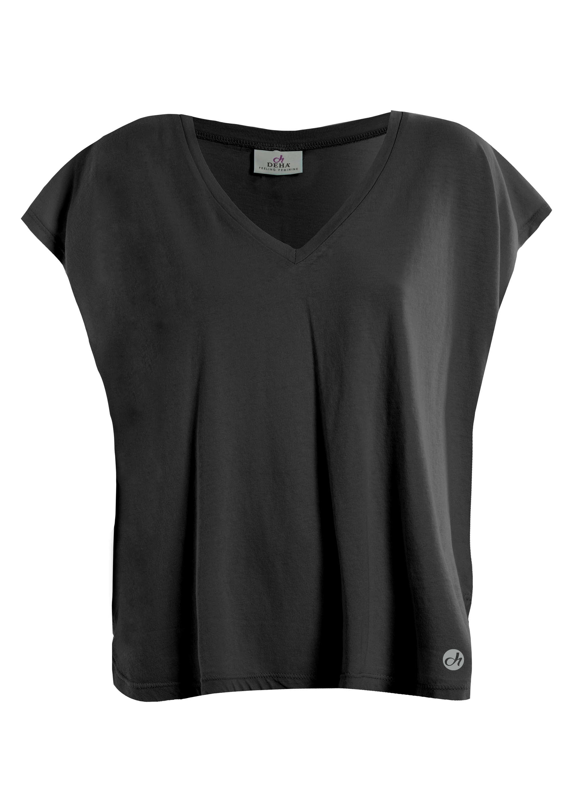 deha-t-shirt-loose-fit-in-jersey-organico-nero-d42400 image 5