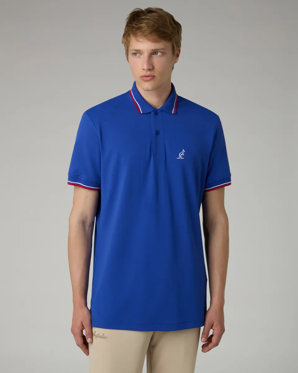 australian-league-2-stripes-polo-shirt-tecnica-royal image 1