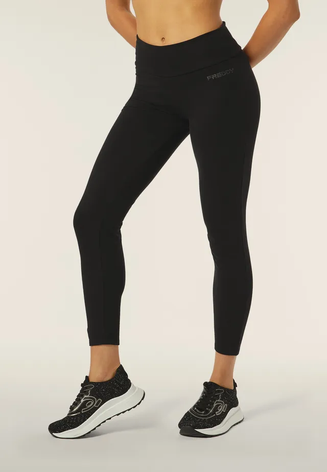 freddy-wr-up-leggings-in-felpa-garzata-con-logo-sul-fianco image 1