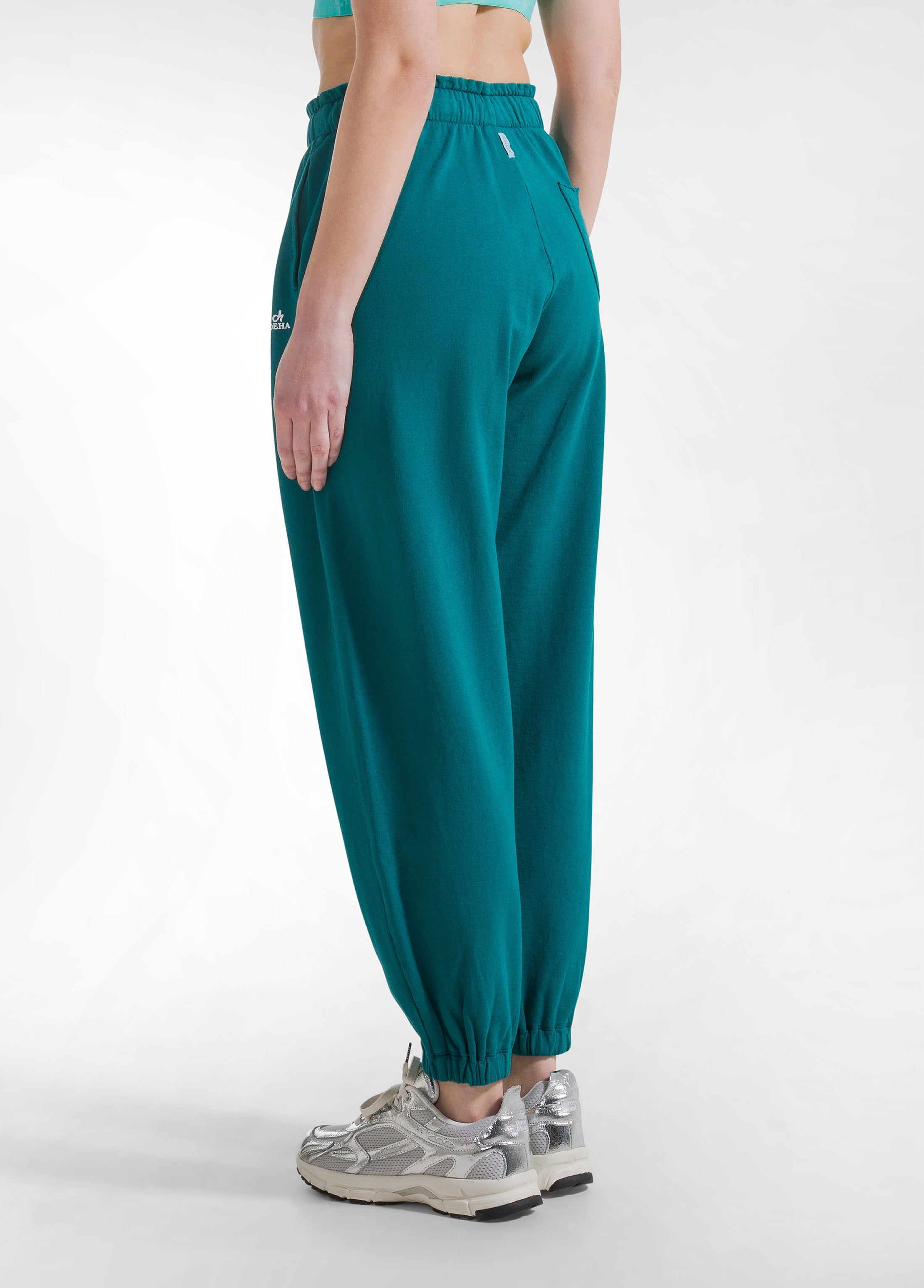 deha-d42145-pantaloni-in-cotone-morbido-verde-felpa-300g image 3