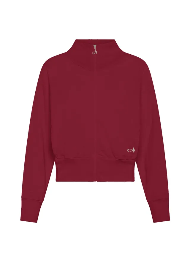 deha-d42660-felpa-full-zip-cotone-fiammato-rosso image 1