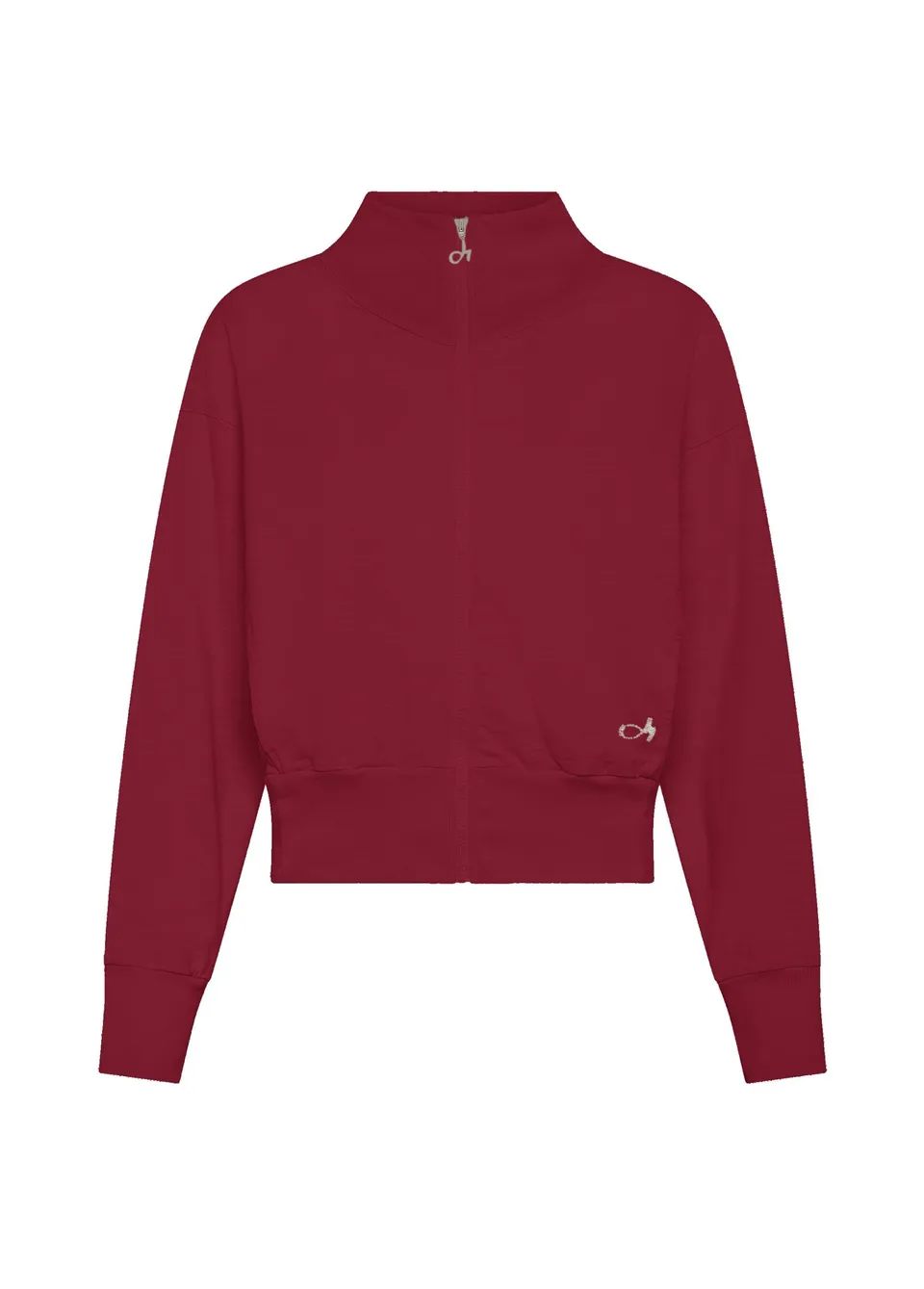 deha-d42660-felpa-full-zip-cotone-fiammato-rosso image 1