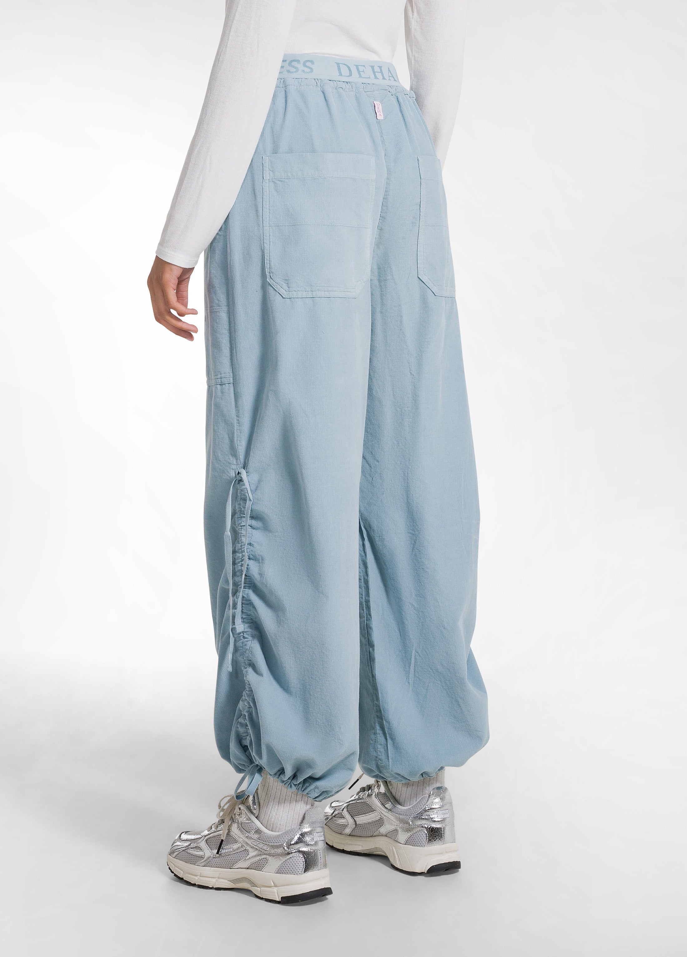 deha-pantalone-magnum-in-velluto-mille-righe-blu-d52358 image 3