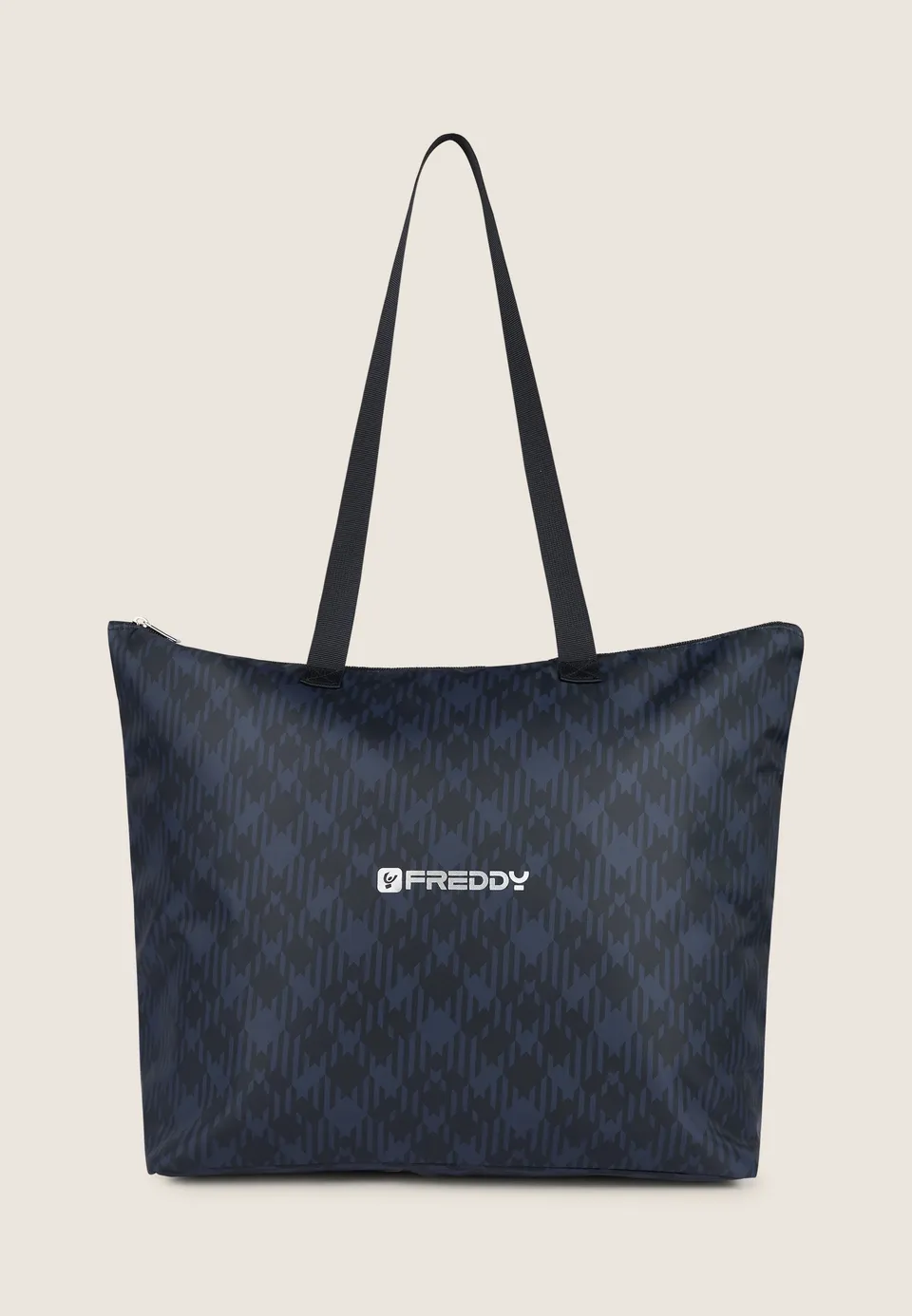 freddy-shopper-tartan-poliestere-con-zip-e-logo image 1