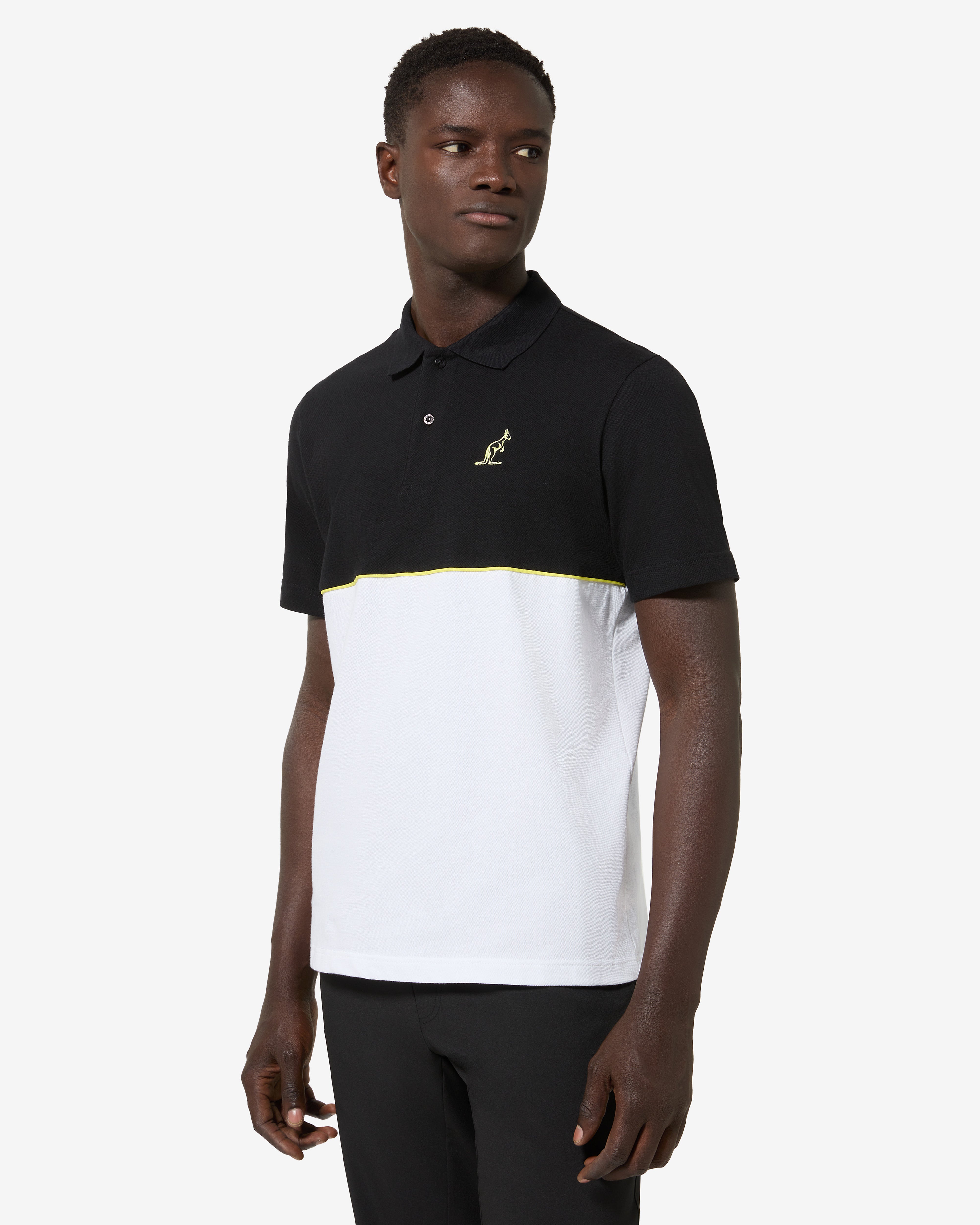 australian-vinyl-polo-shirt-polo-tennis-nera-regular-fit image 1