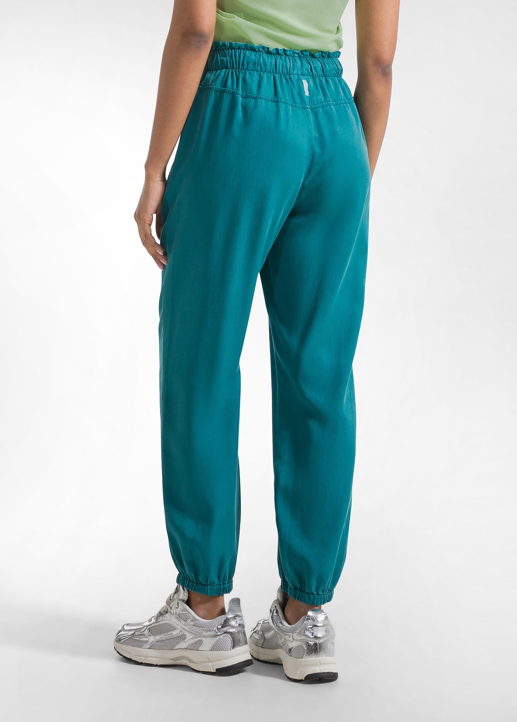 deha-pantaloni-jogger-in-lyocell-verde image 3
