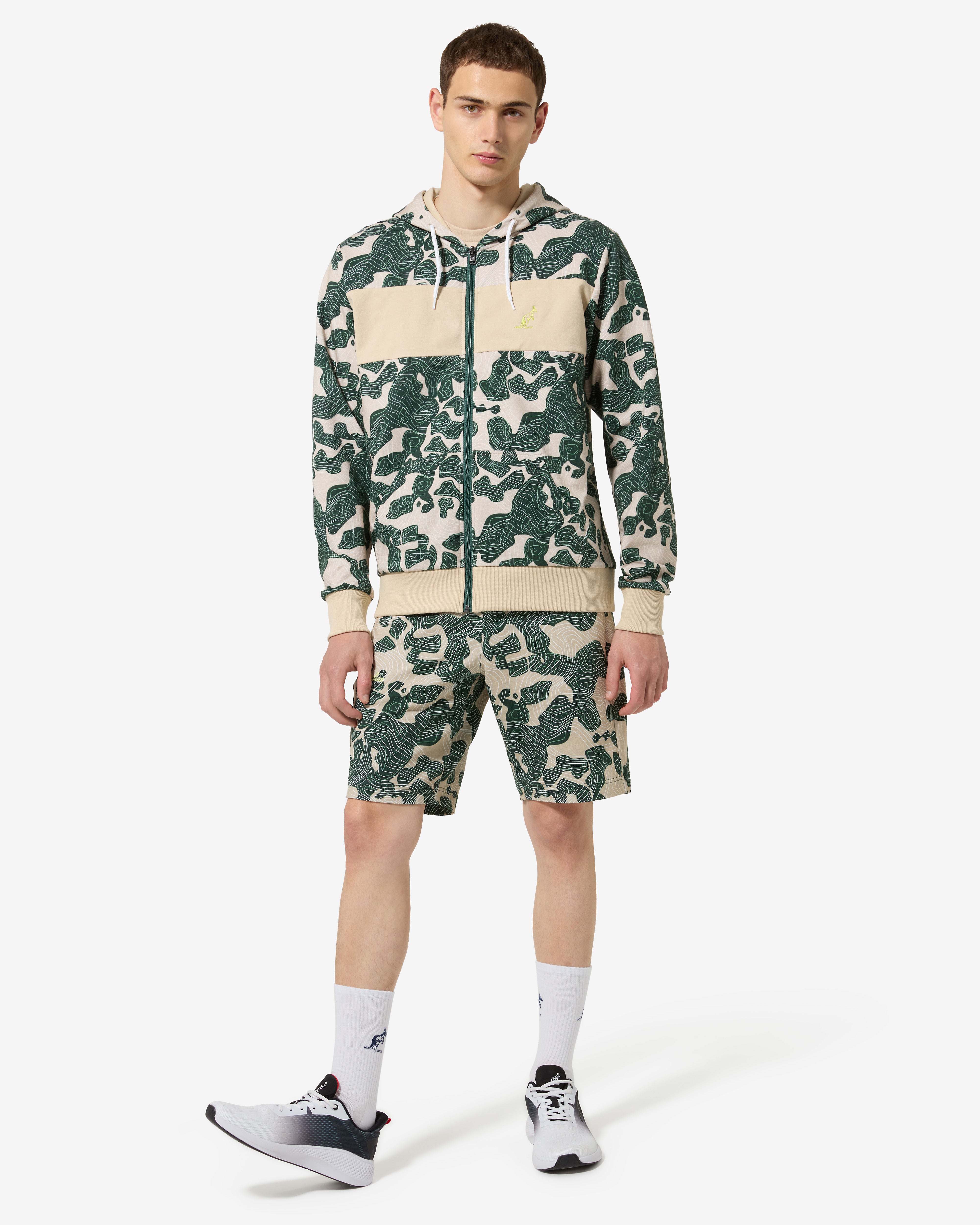 australian-camomaps-short-in-felpa-elasticizzata-con-stampa-made-in-italy image 2