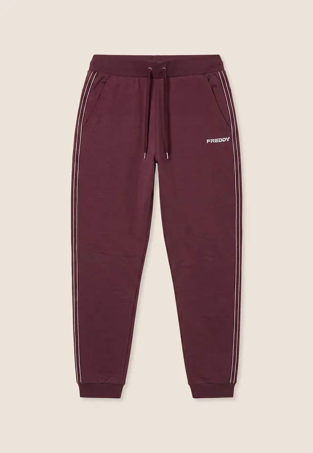 freddy-jogger-donna-bande-perlate-fondo-a-polsino-pantaloni-felpa image 1