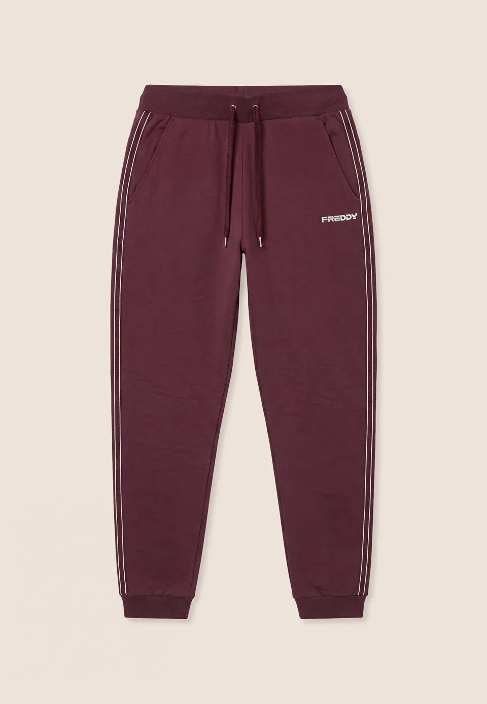 freddy-jogger-donna-bande-perlate-fondo-a-polsino-pantaloni-felpa image 1