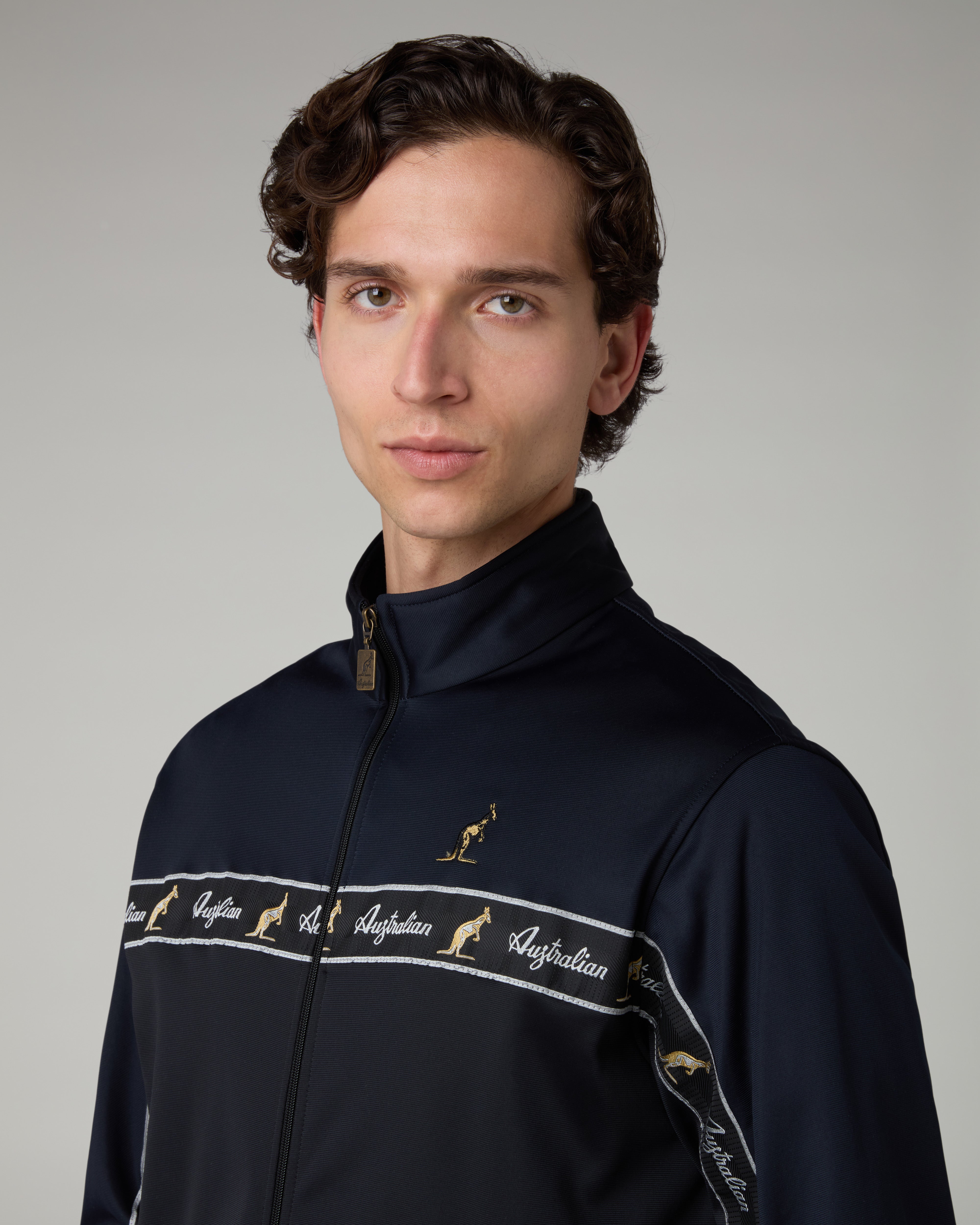 australian-duo-track-jacket-giacca-blu-navy-in-acetato-con-banda image 4