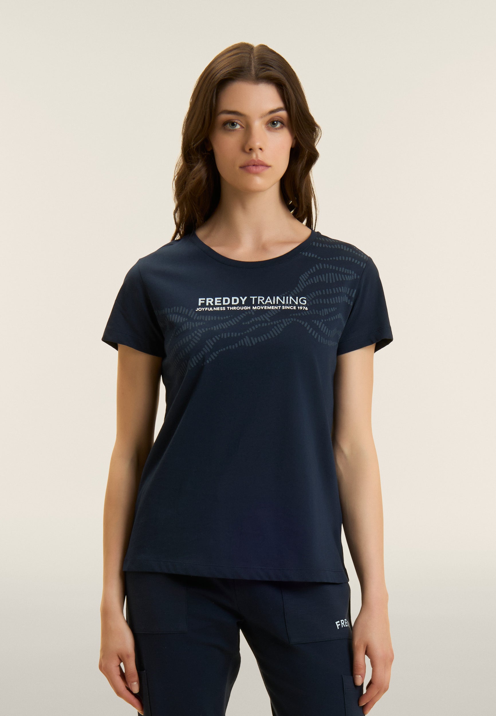 freddy-training-t-shirt-con-motivo-grafico-in-cotone image 1