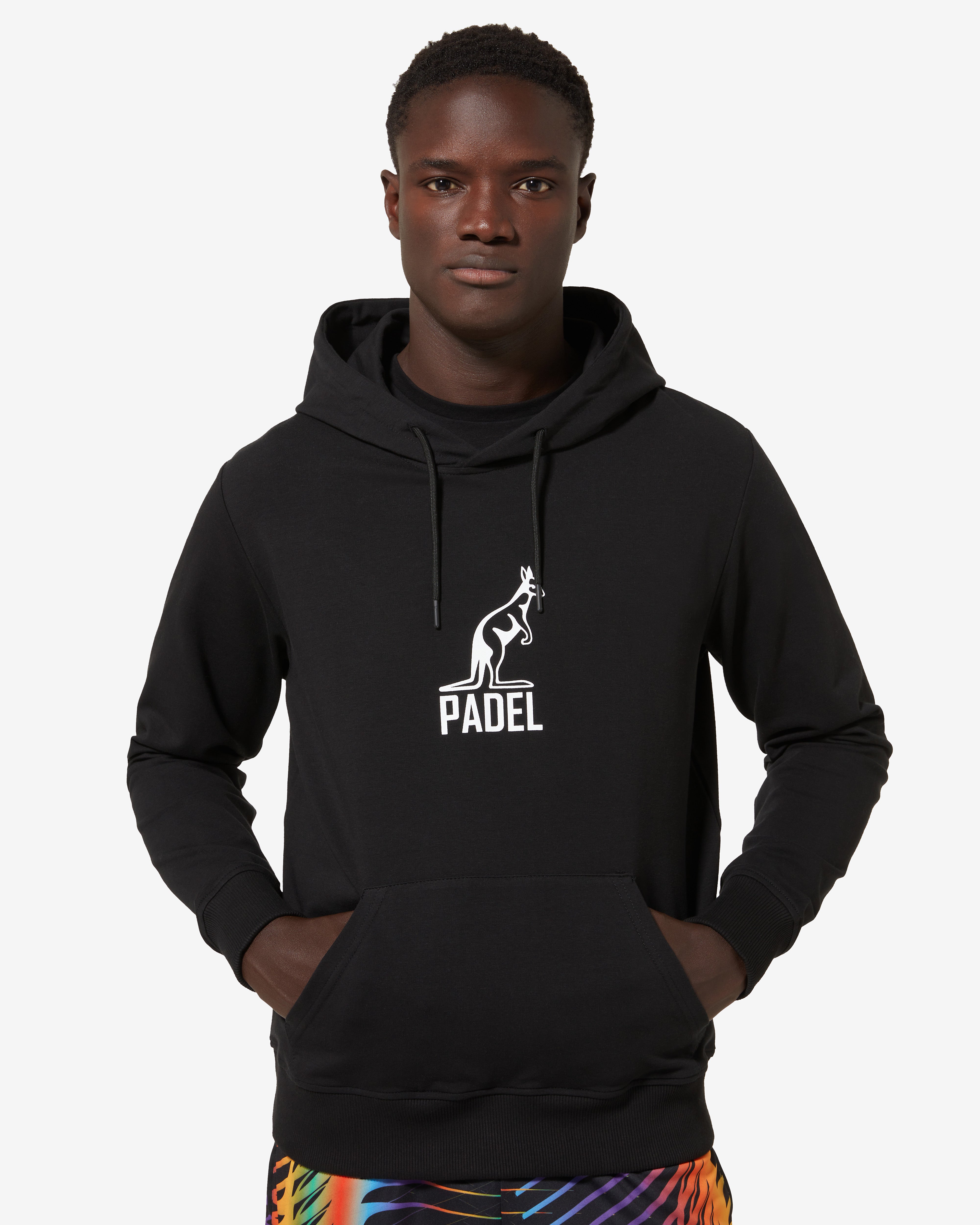 australian-padel-logo-hoodie-felpa-con-cappuccio-nera image 1