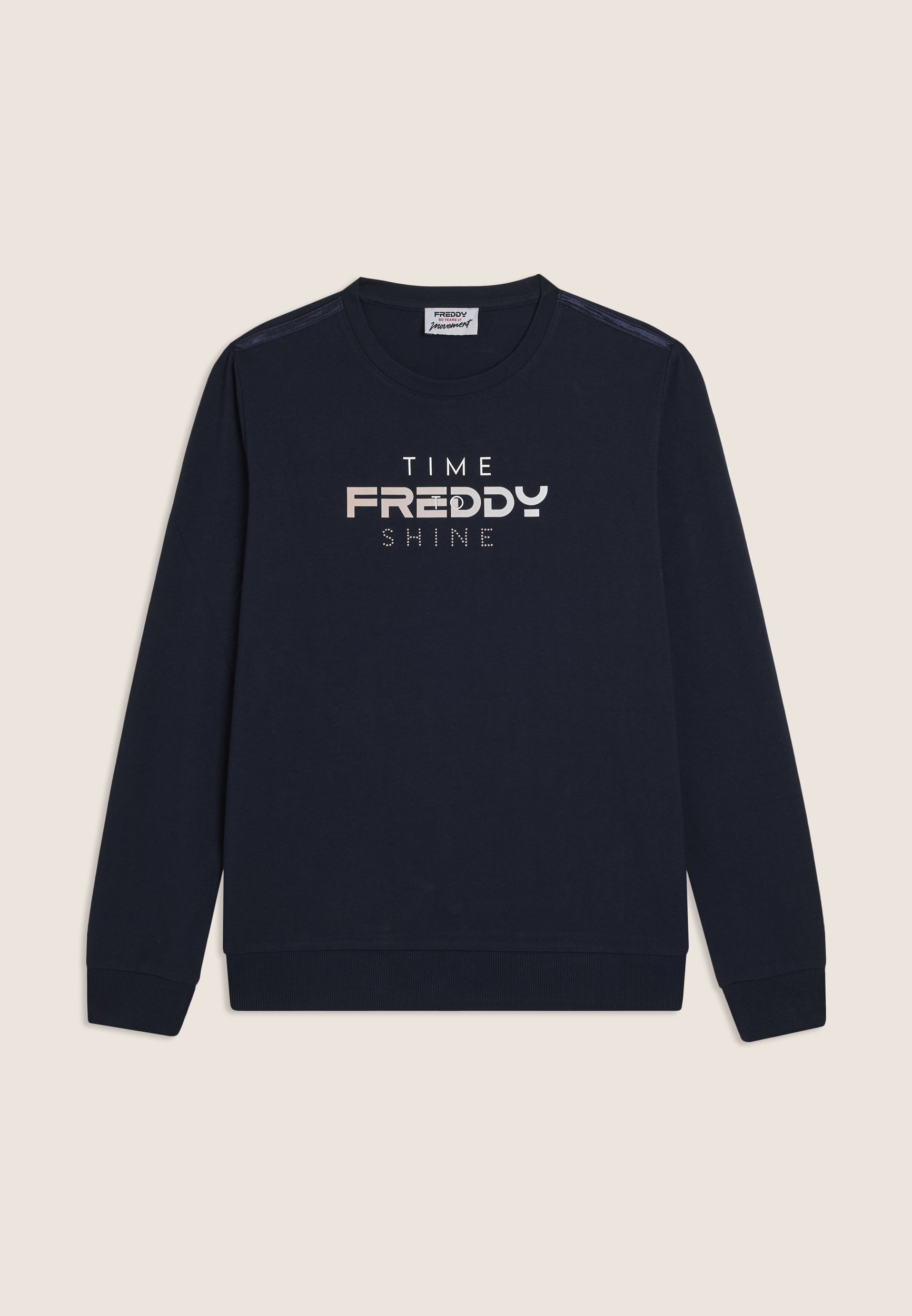 freddy-felpa-girocollo-time-shine-con-logo-olografico image 1