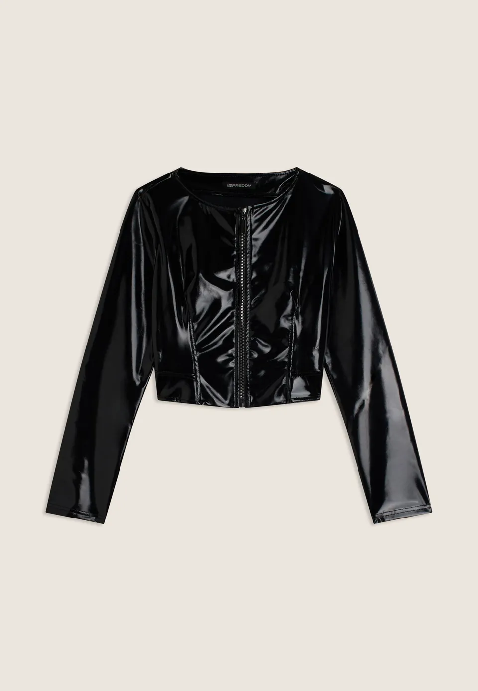 freddy-giacca-corta-regular-donna-con-finish-lucido image 1