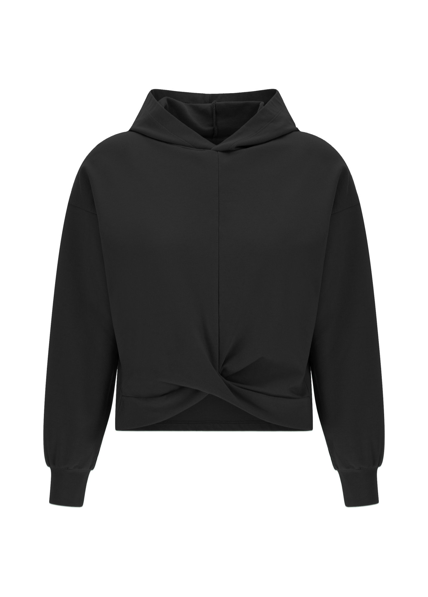 deha-felpa-con-nodo-in-jersey-modal-nero-d22032-felpa-donna-cropped-con-cappucci image 5