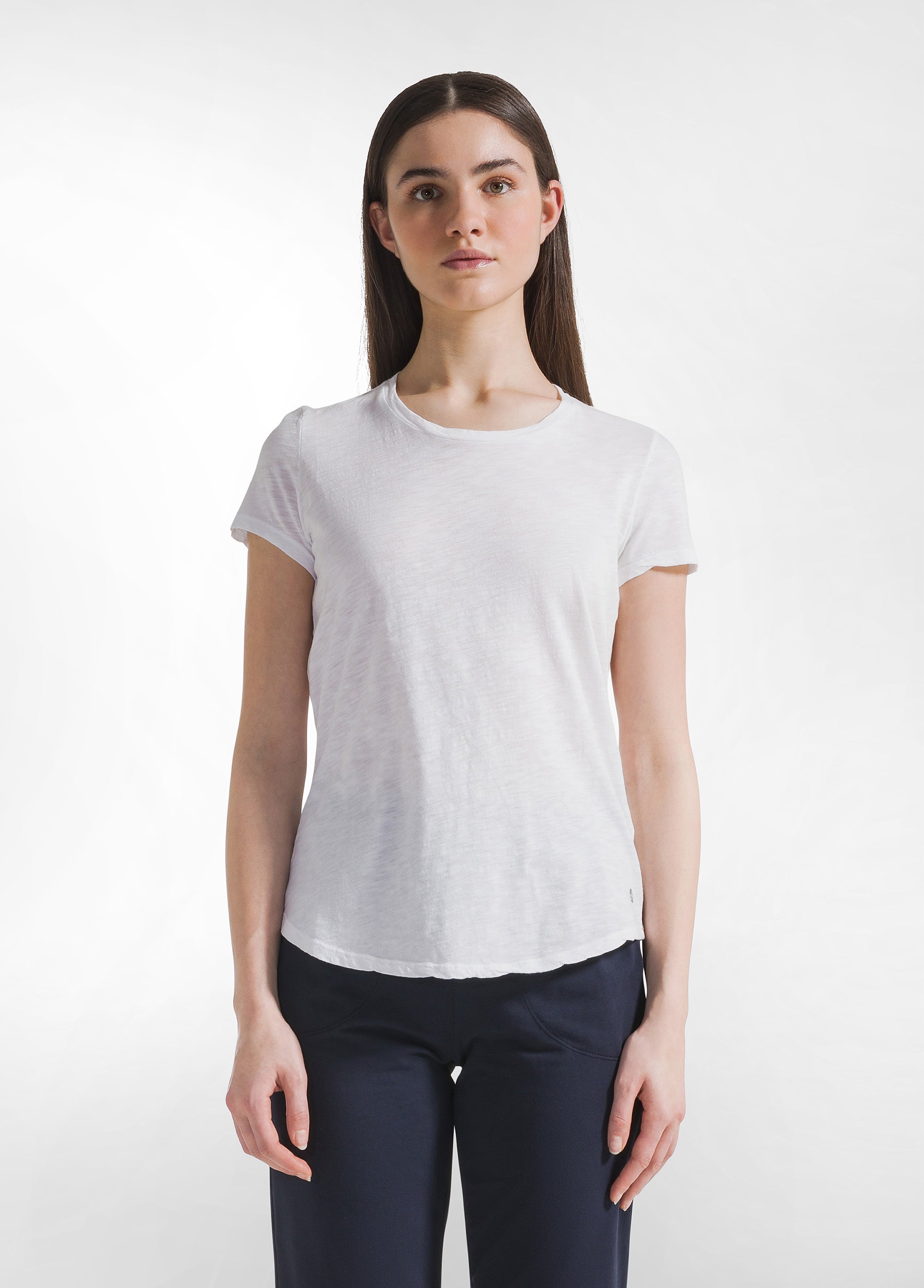 deha-t-shirt-d42513-in-cotone-flamm-bianco image 6