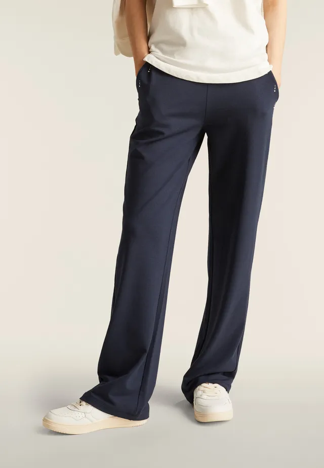 freddy-wr-up-pantaloni-comfort-fit-gamba-dritta-in-french-terry-modal-con-strass image 1