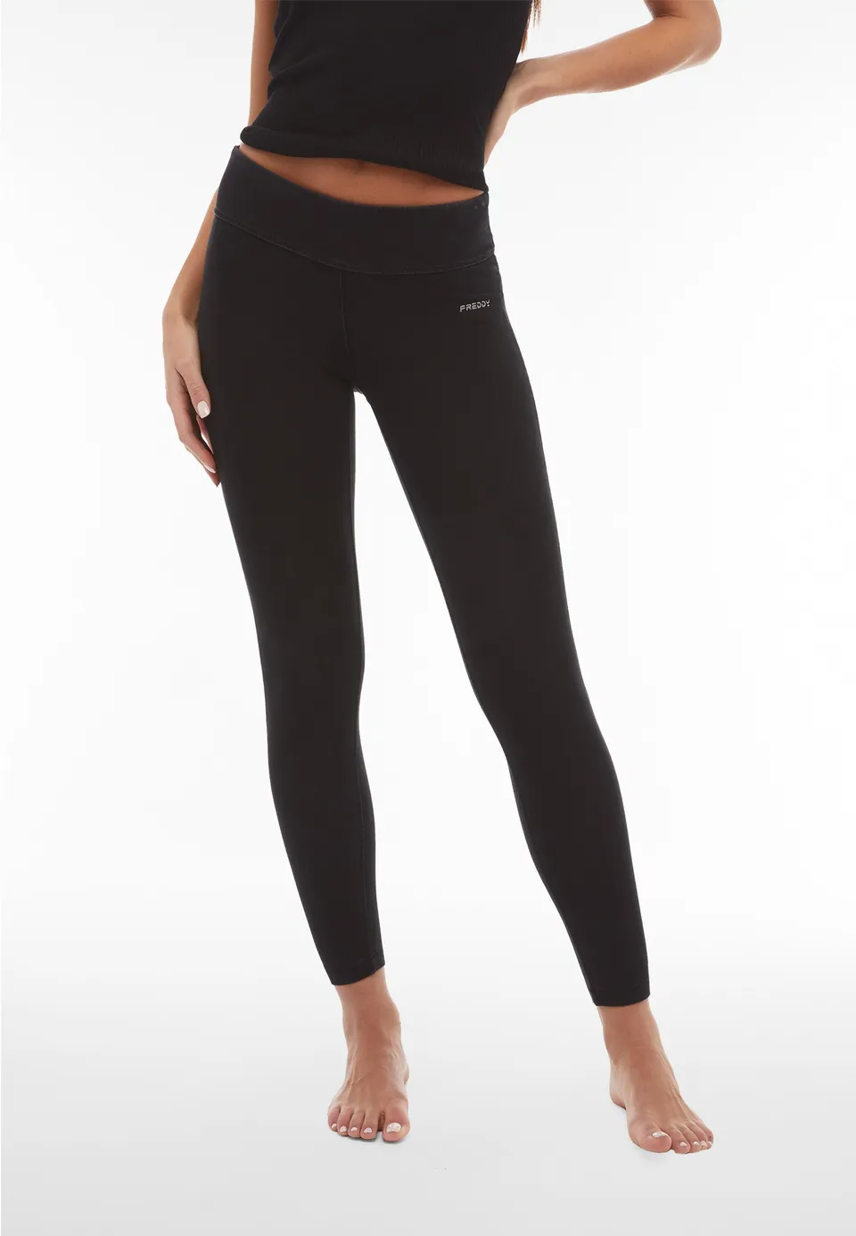 freddy-leggings-n-o-w-vita-media-jersey-effetto-denim-sostenibile image 1