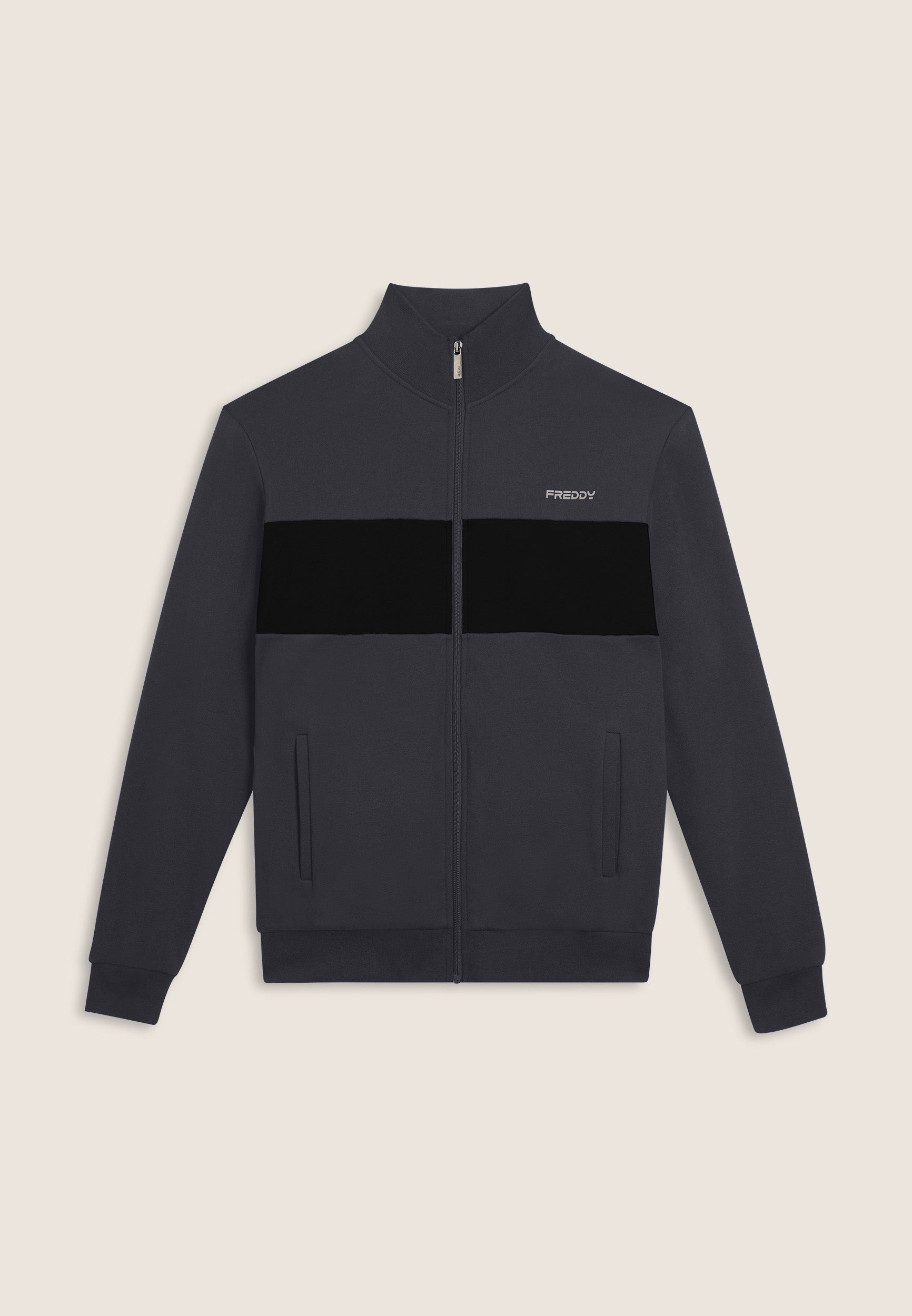 freddy-felpa-uomo-full-zip-regular-felpa-garzata-cotone image 8