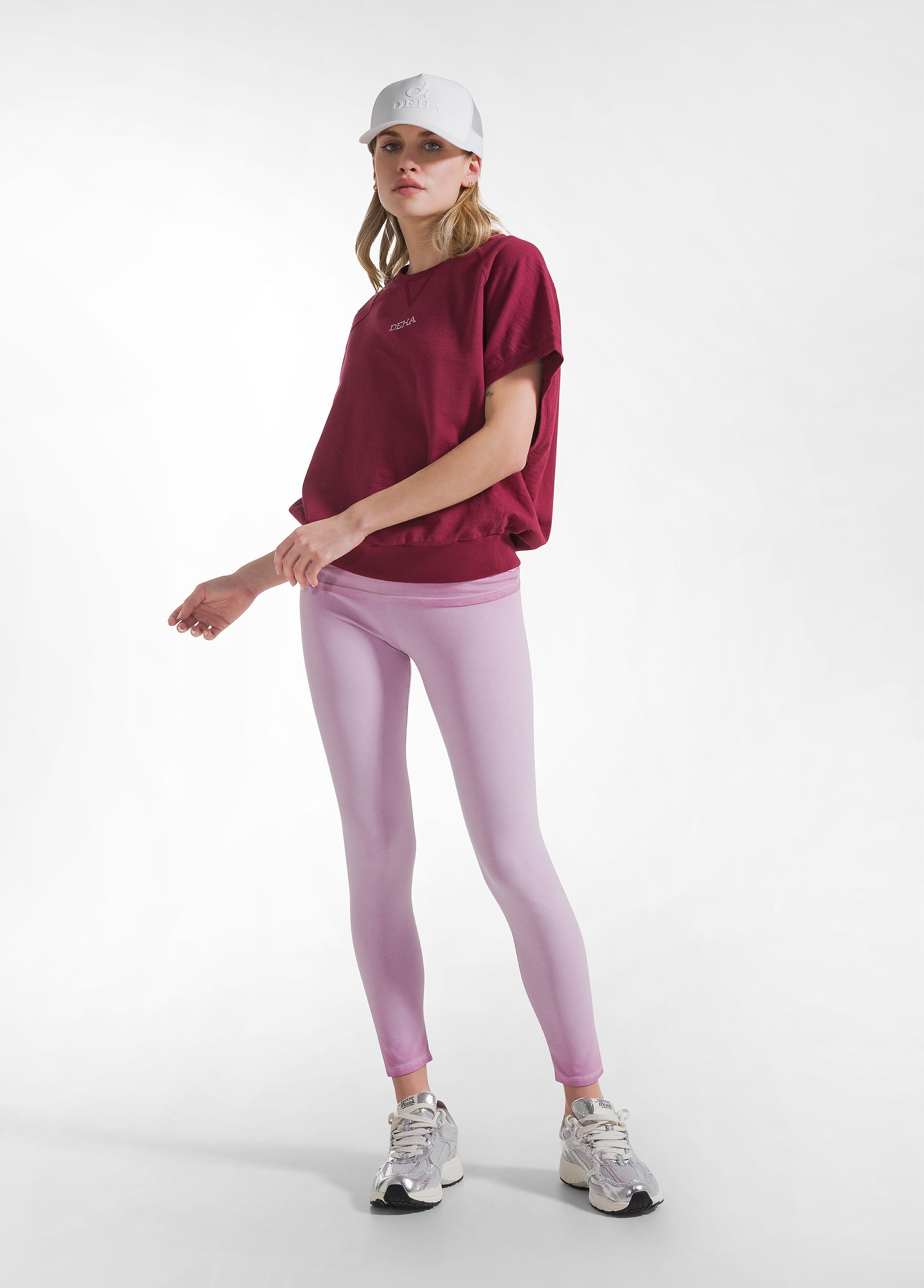 deha-leggings-vita-alta-effetto-sfumato-rosa-activewear-donna image 1