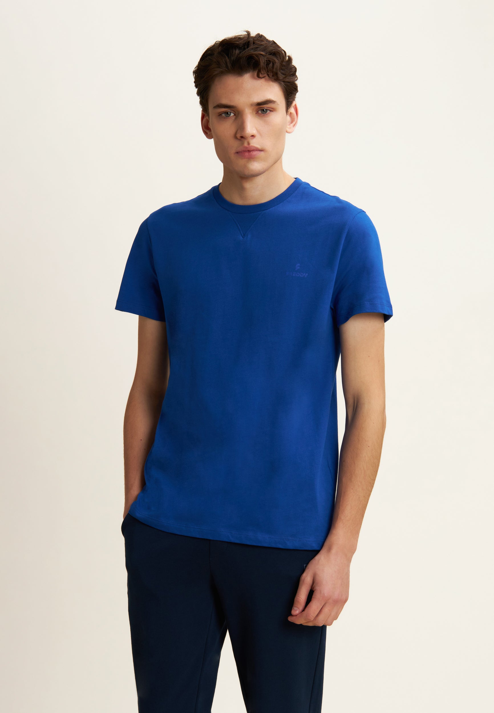 freddy-t-shirt-regular-girocollo-cotone-con-logo-tono-su-tono image 1