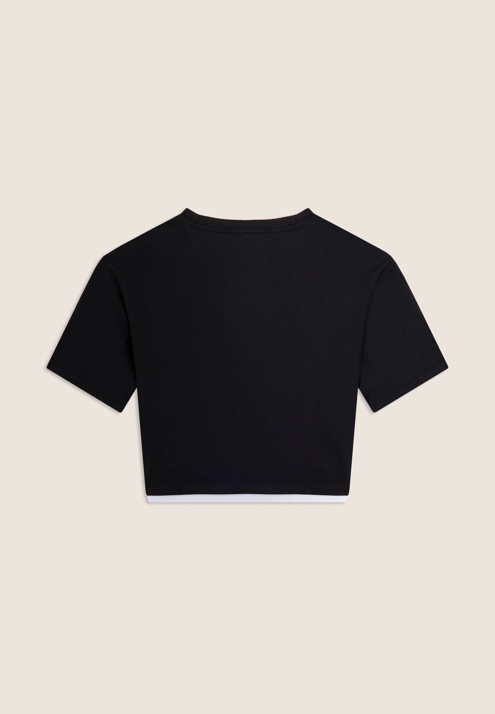freddy-t-shirt-cropped-con-inserto-a-contrasto-e-logo-perlato image 2