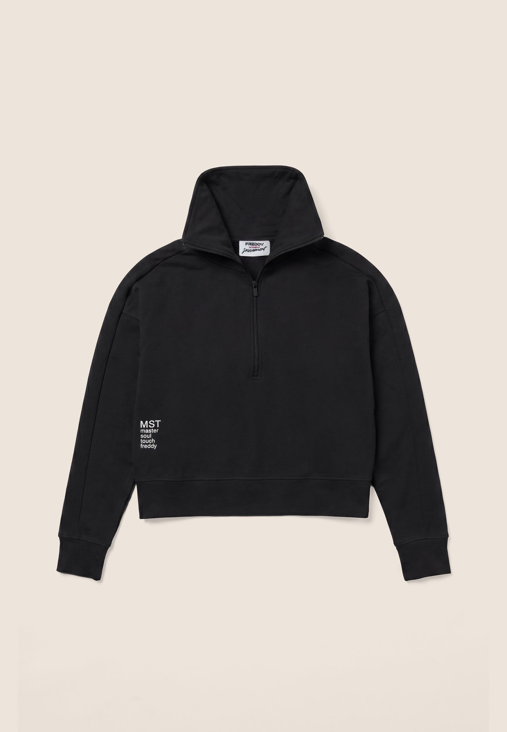 freddy-felpa-donna-comfort-collo-alto-mezza-zip-cropped image 8