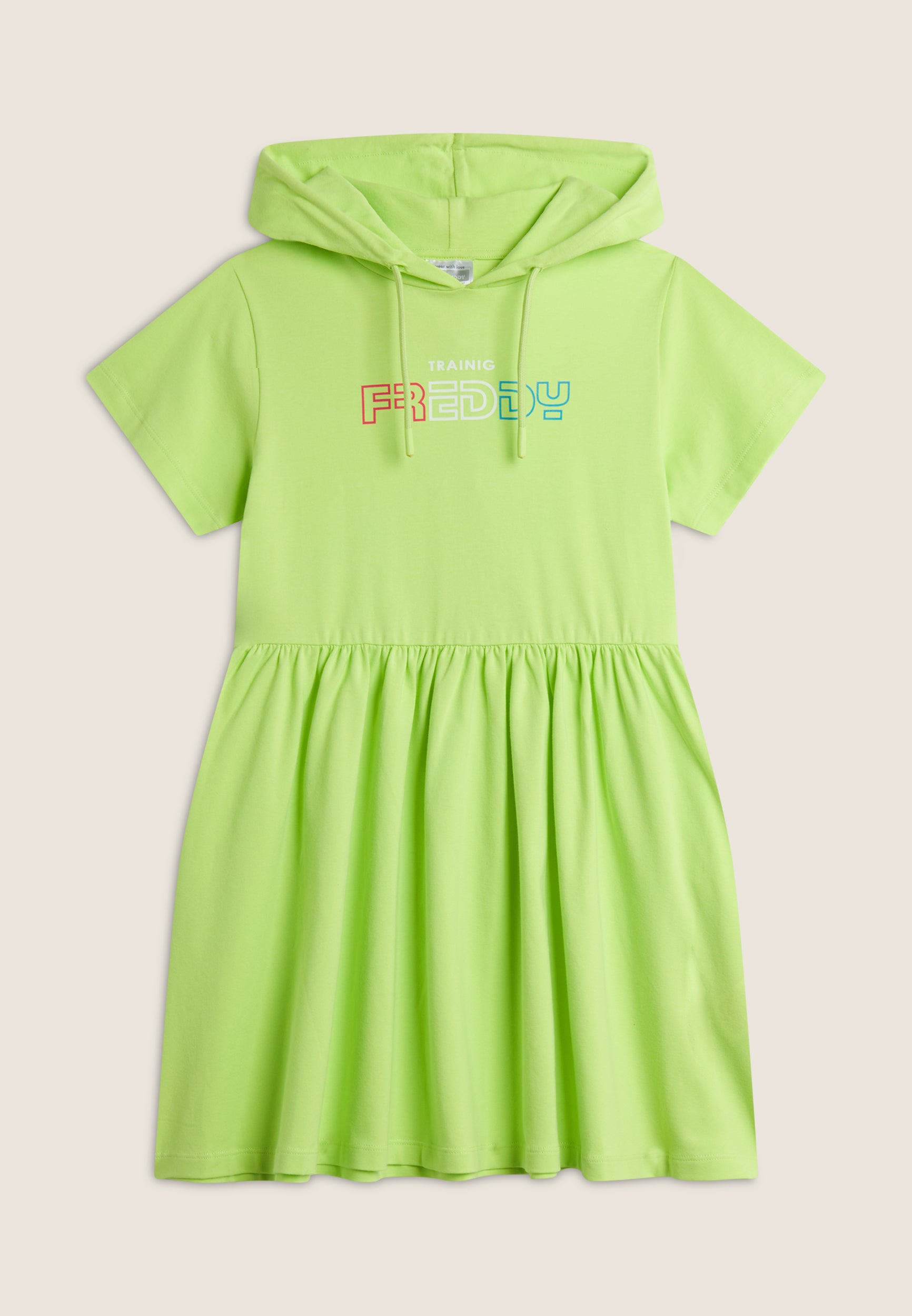 freddy-abito-bambina-con-cappuccio-e-logo-multicolore image 4