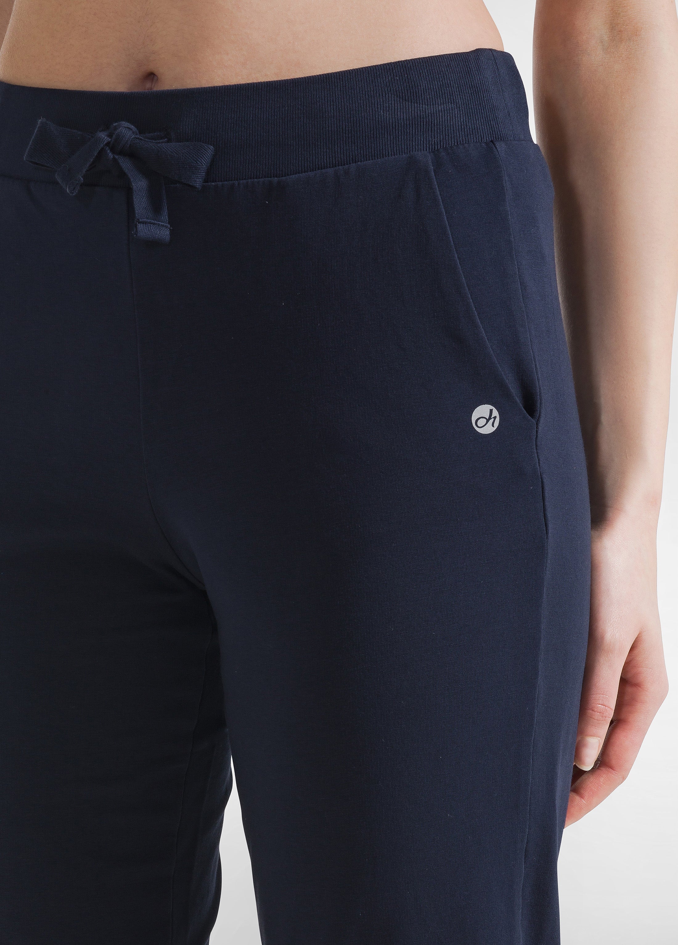 deha-jogger-con-polsino-in-felpa-leggera-blu image 4