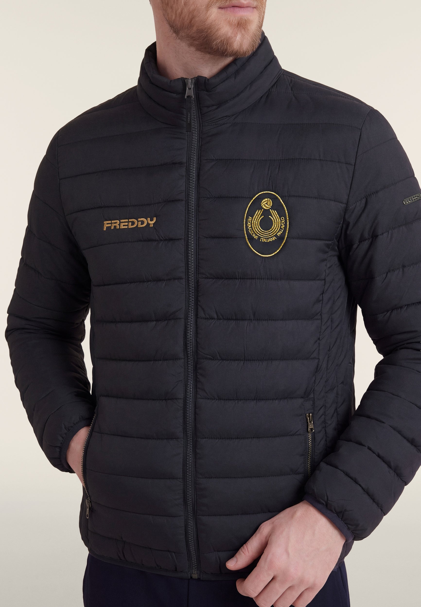 freddy-piumino-uomo-fipav-trapuntato-collo-alto-full-zip image 4