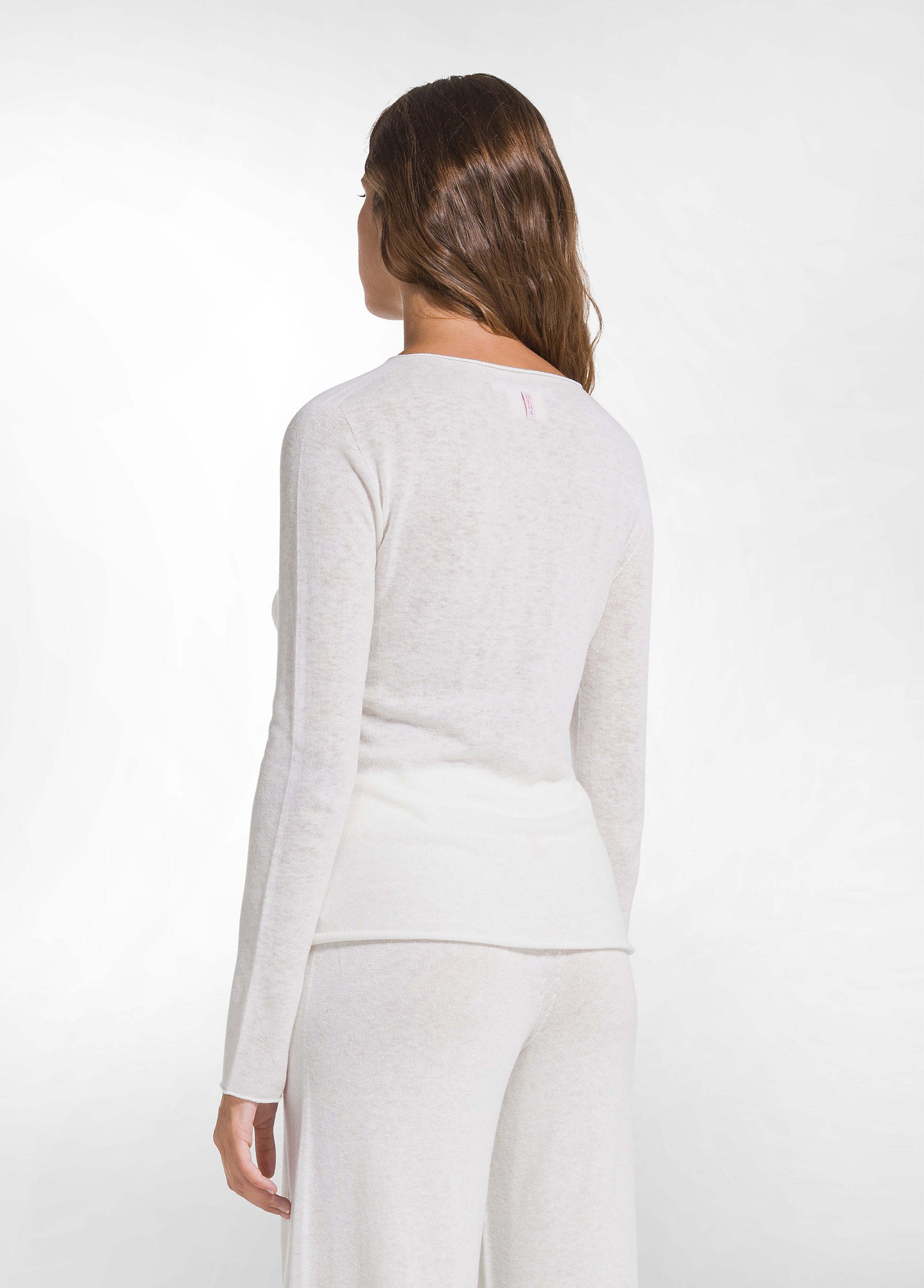 deha-maglia-girocollo-lana-leggera-d52712-bianco-donna image 2