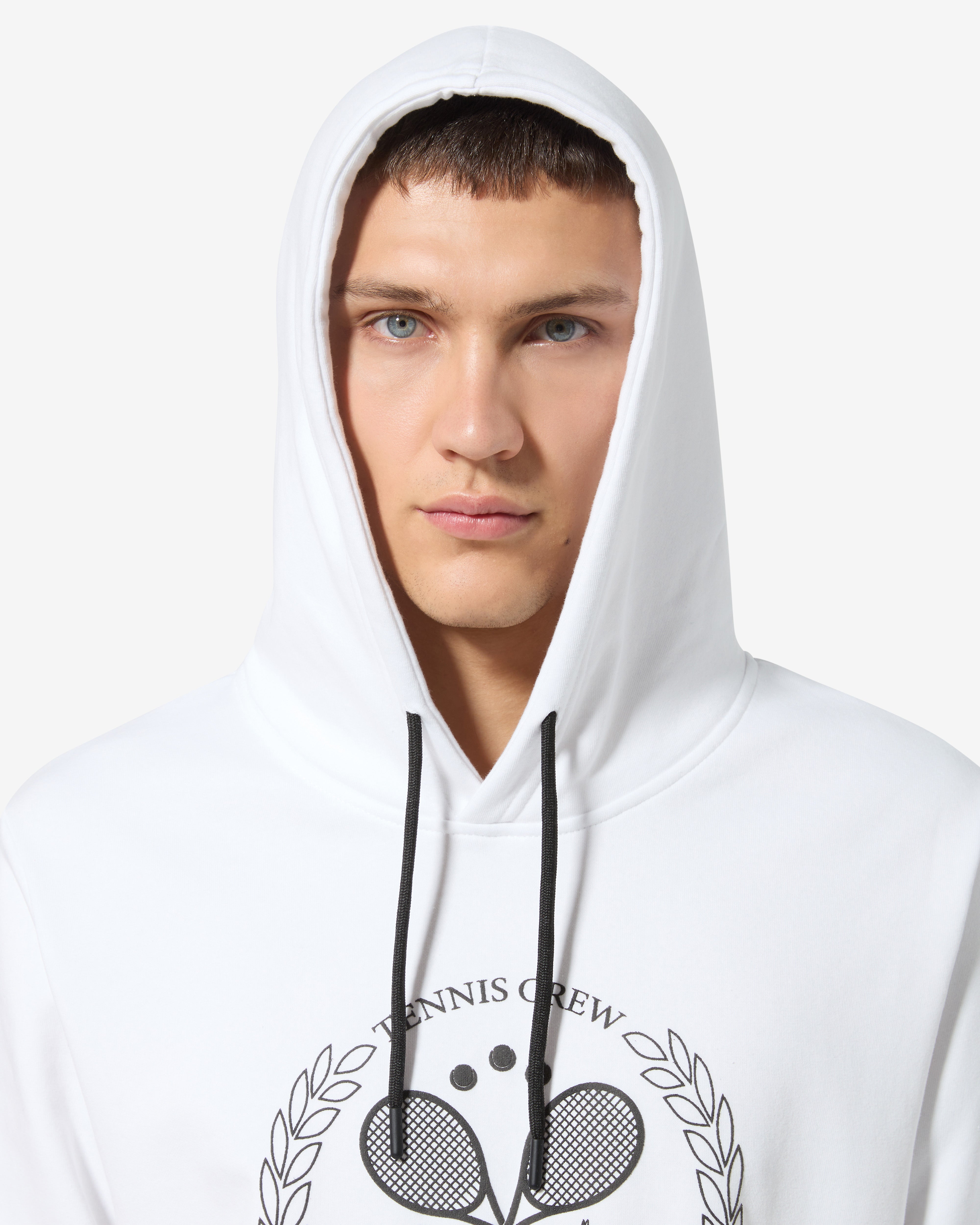 australian-tennis-crew-hoodie-felpa-con-cappuccio-bianco-cotone image 4