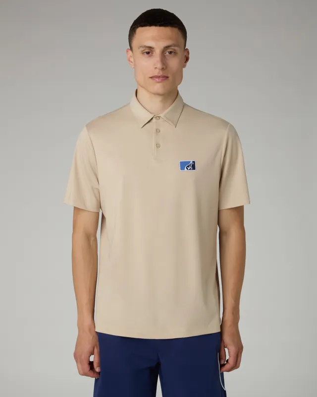 australian-flow-polo-uomo-in-tessuto-interlock-sabbia-made-in-italy image 1