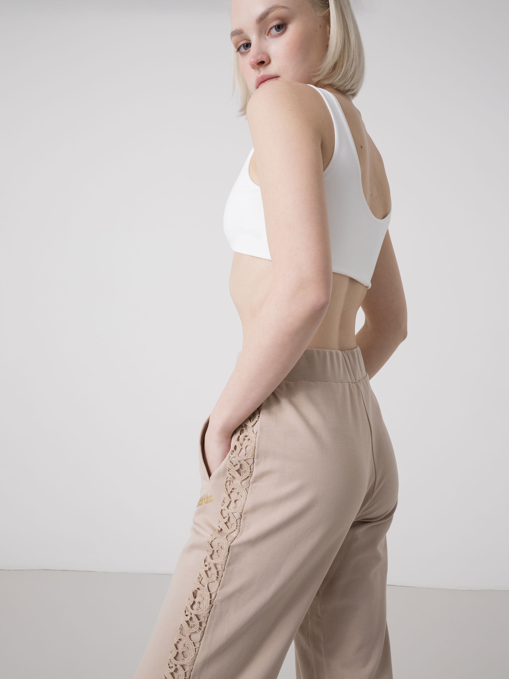 dimensione-danza-pantalone-felpa-stretch-con-inserti-macram-jogger-donna image 4