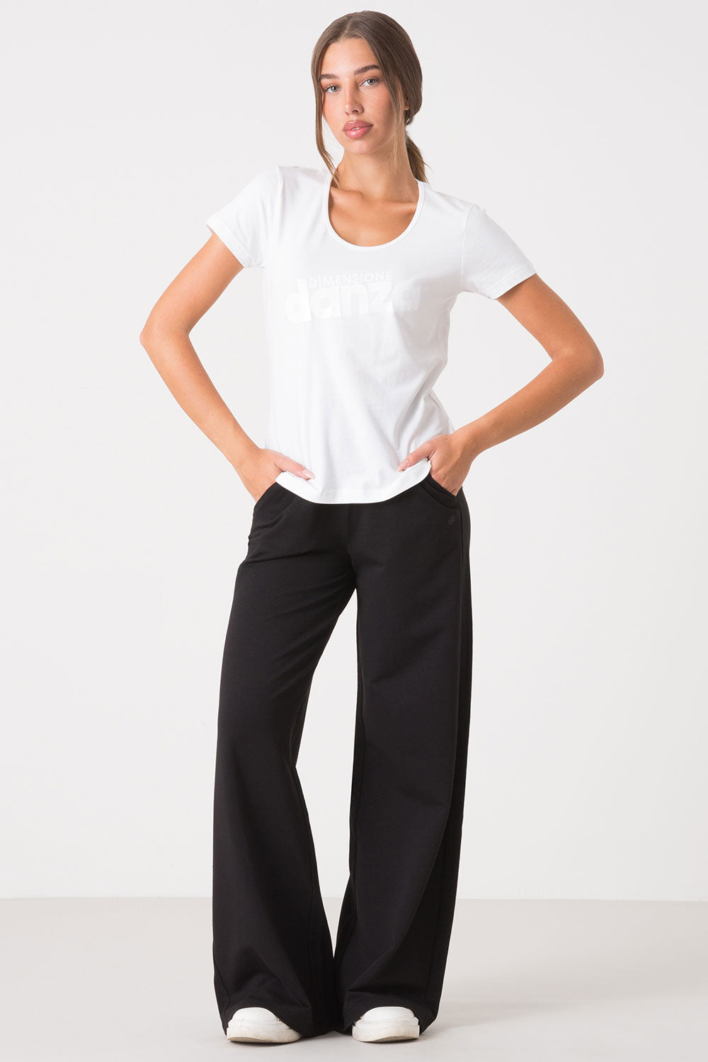 dimensione-danza-t-shirt-slim-scollo-rotondo-donna-in-cotone image 1