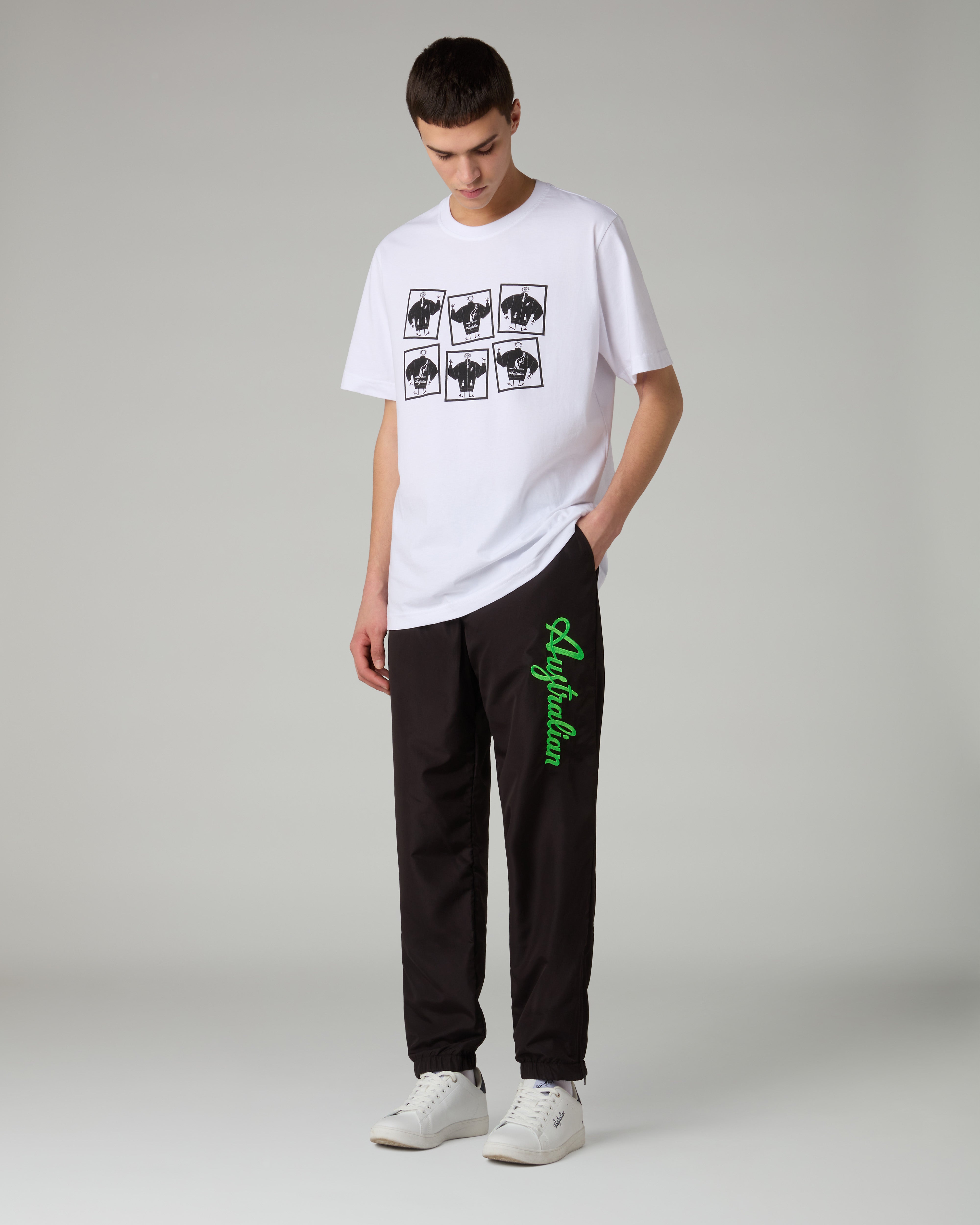 australian-logo-smash-pantalone-sportivo-nero-foderato image 2