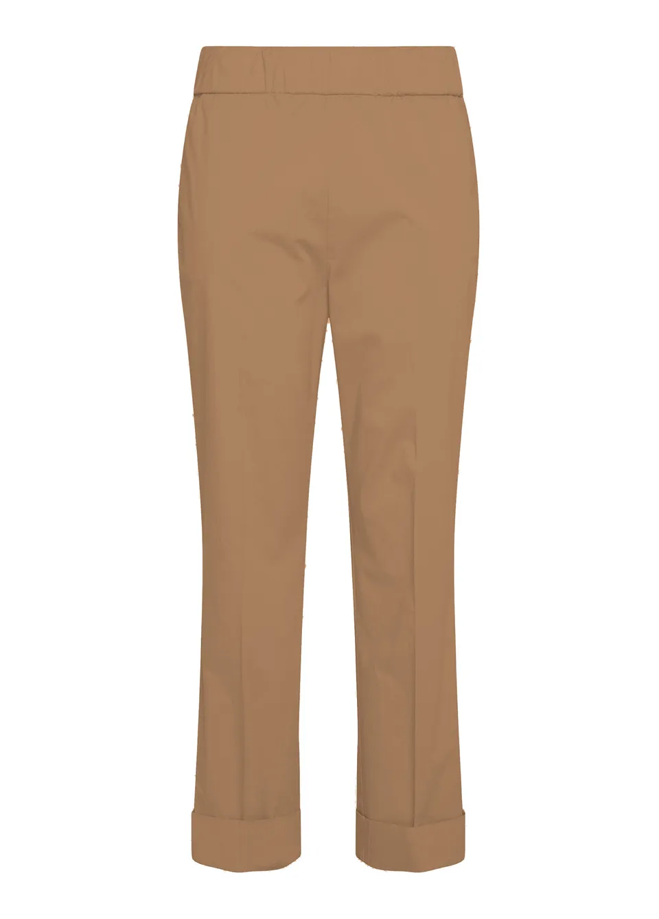 deha-pantalone-sigaretta-popeline-stretch-marrone-d22488 image 1