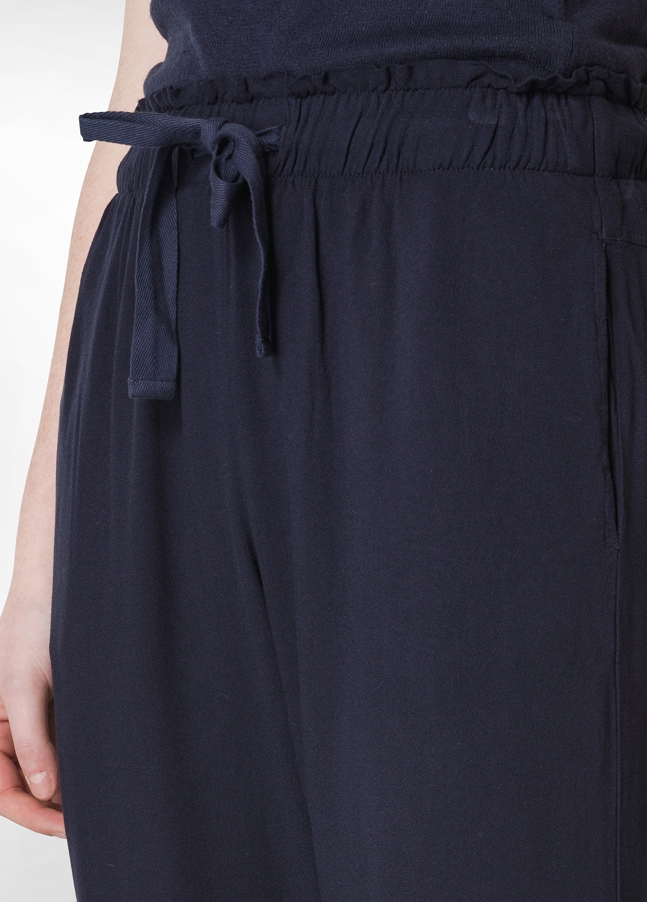 deha-a00636-pantalone-jogger-in-viscosa-crepe-blu-donna image 4