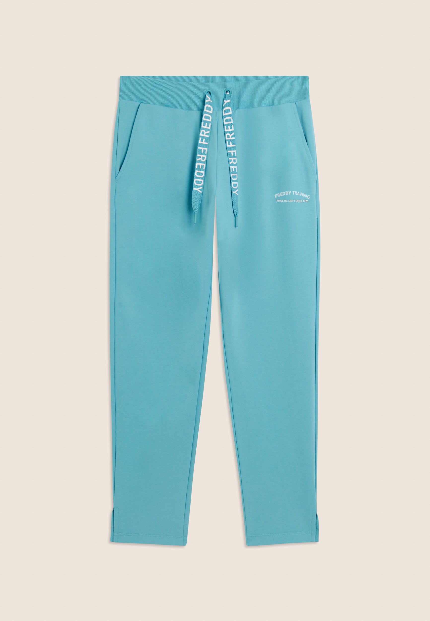 freddy-pantaloni-donna-7-8-spacchi-laterali-logo-freddy-french-terry image 6