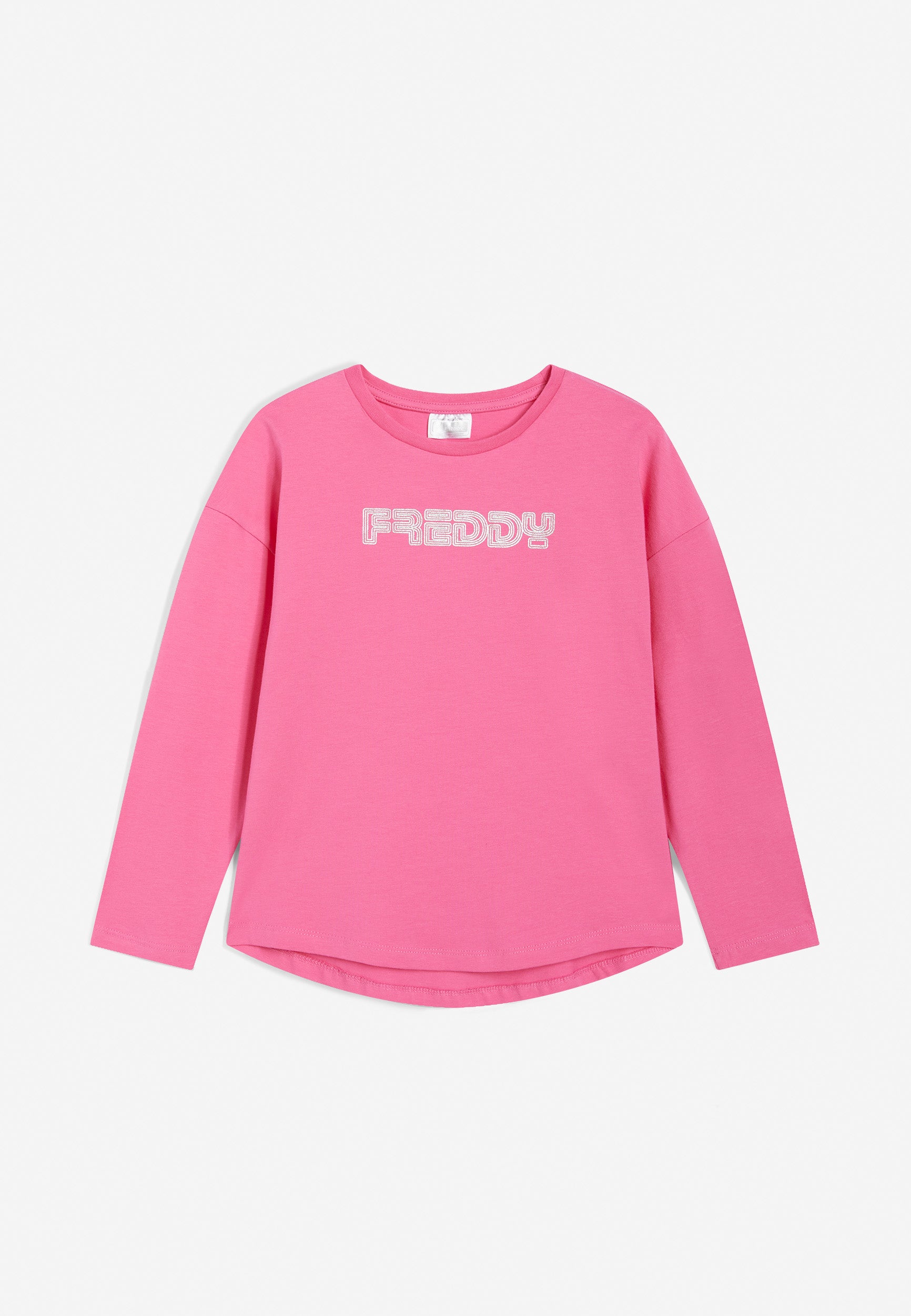 freddy-wr-up-t-shirt-manica-lunga-bambina-ragazza-con-logo-argentato image 4