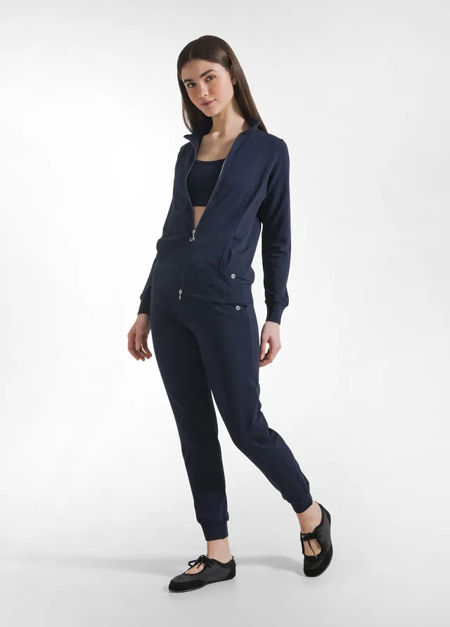 deha-jogger-con-polsino-in-felpa-leggera-blu image 1