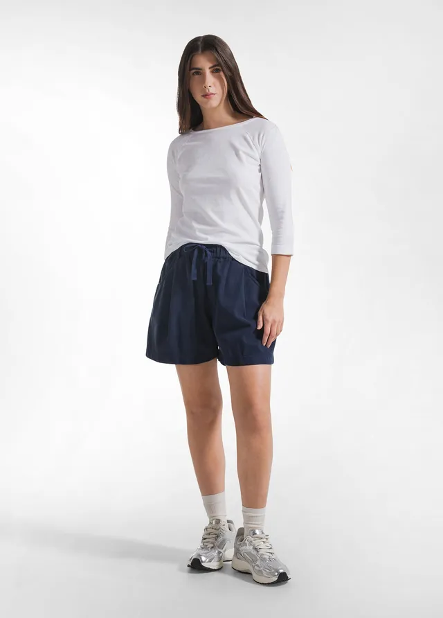 deha-d42755-shorts-in-twill-di-lyocell-blu-relaxed image 1