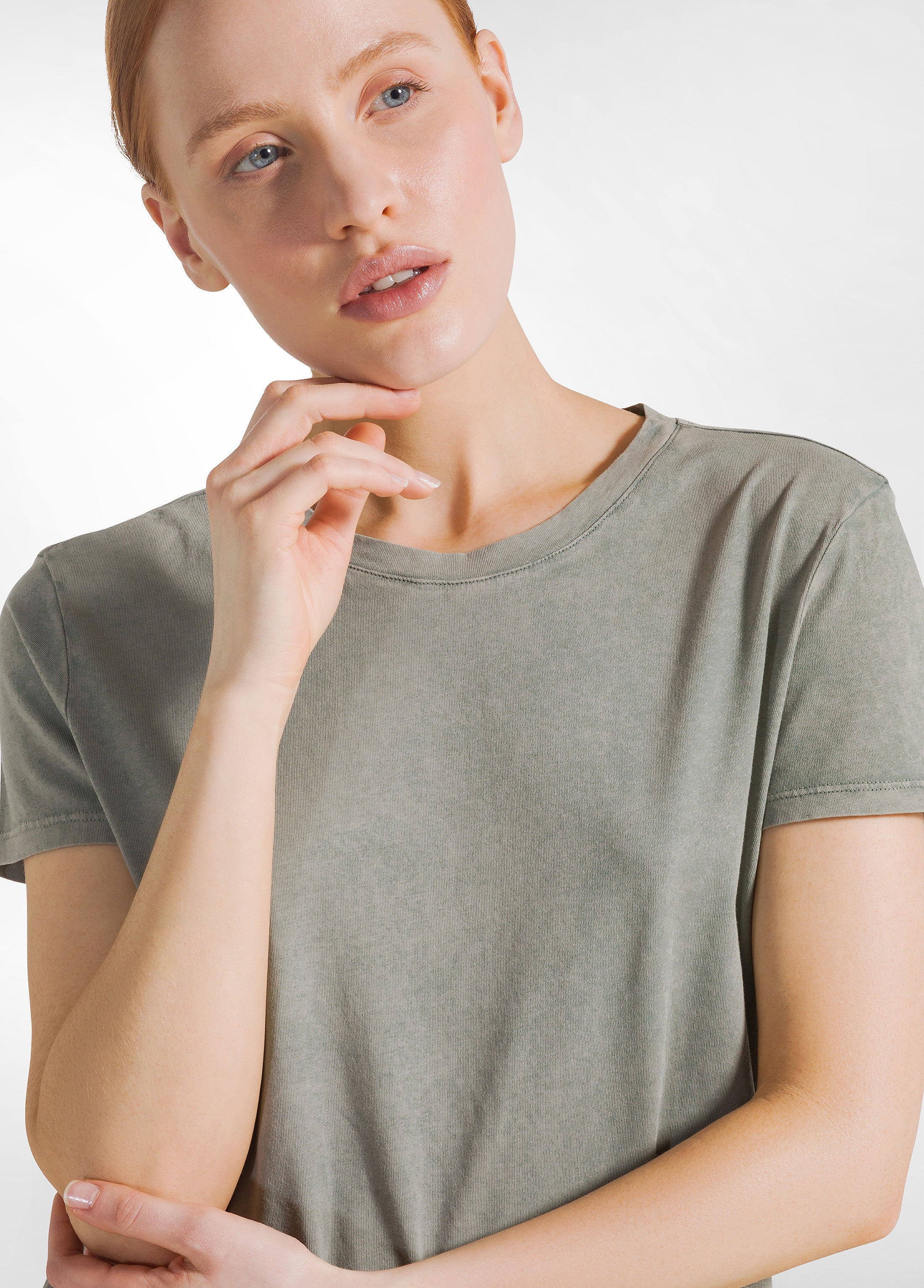 deha-t-shirt-effetto-marmorizzato-verde-in-cotone image 3